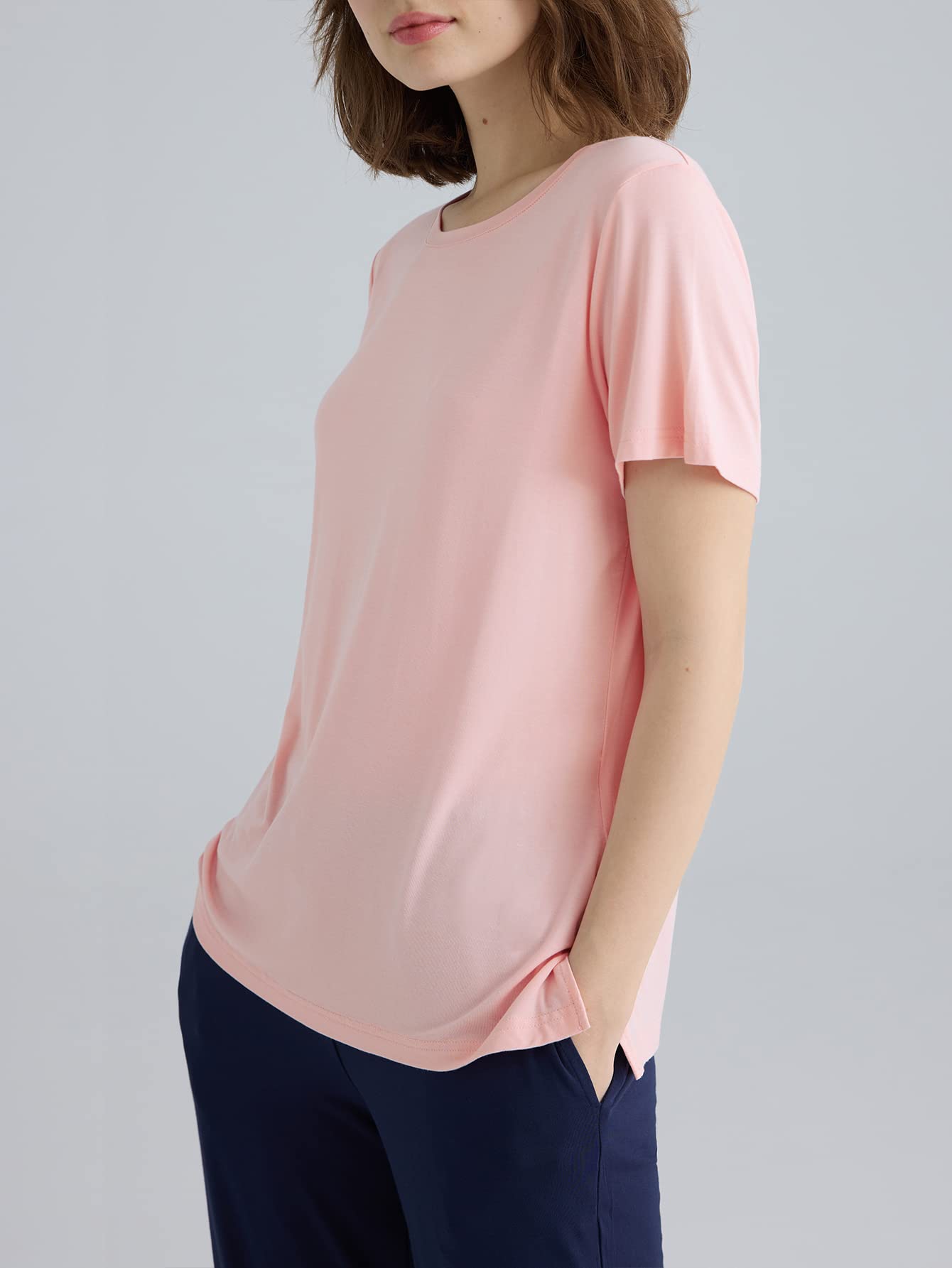 Latuza Women's Viscose Pajama Top Crew Neck Sleep T-Shirt WEBE CLOTHING