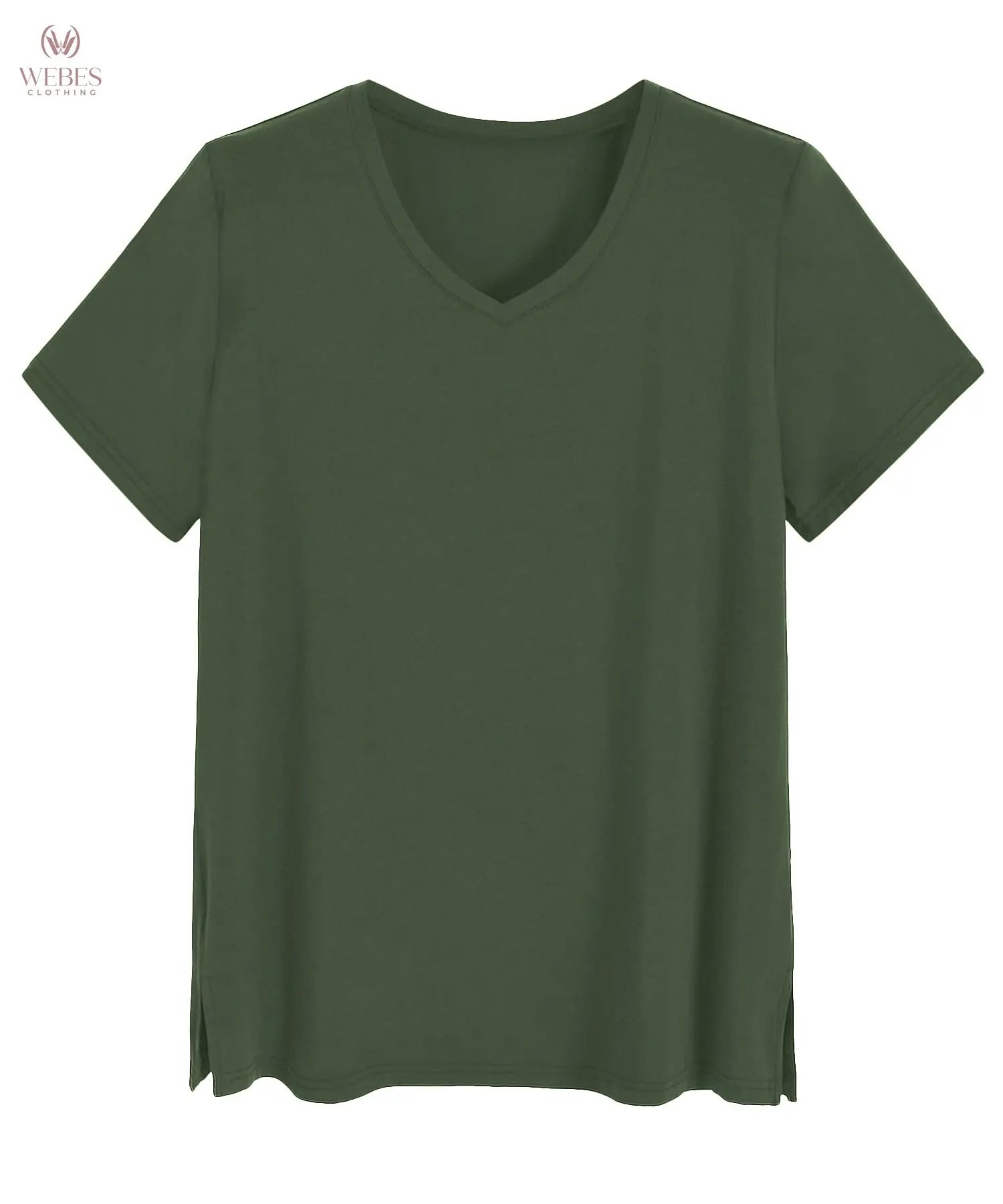Latuza Women's Viscose Sleep T-Shirt V-Neck Pajamas Top