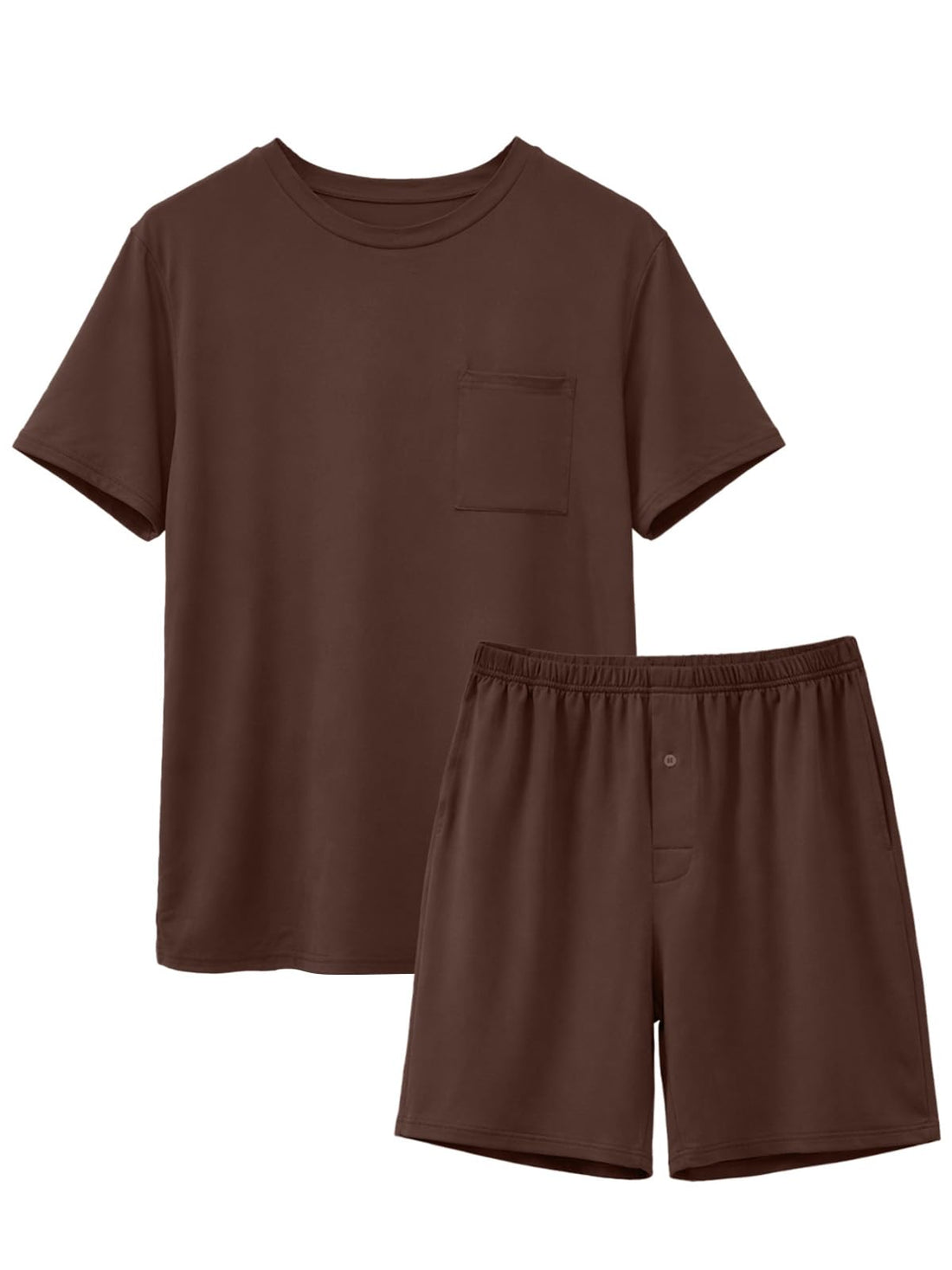 Feiersi Mens Pajama Set Sleepwear Pjs Lightweight Comfy Soft Short Sleeve Sleep Set With Pockets WEBE CLOTHING