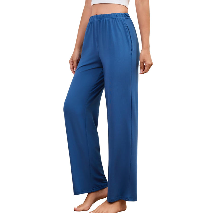 PNAEONG Pajama Pants for Women Soft Pajama Bottoms Loose Fit Sleepwear Elastic Waist Lounge Pants 25-27 inseam
