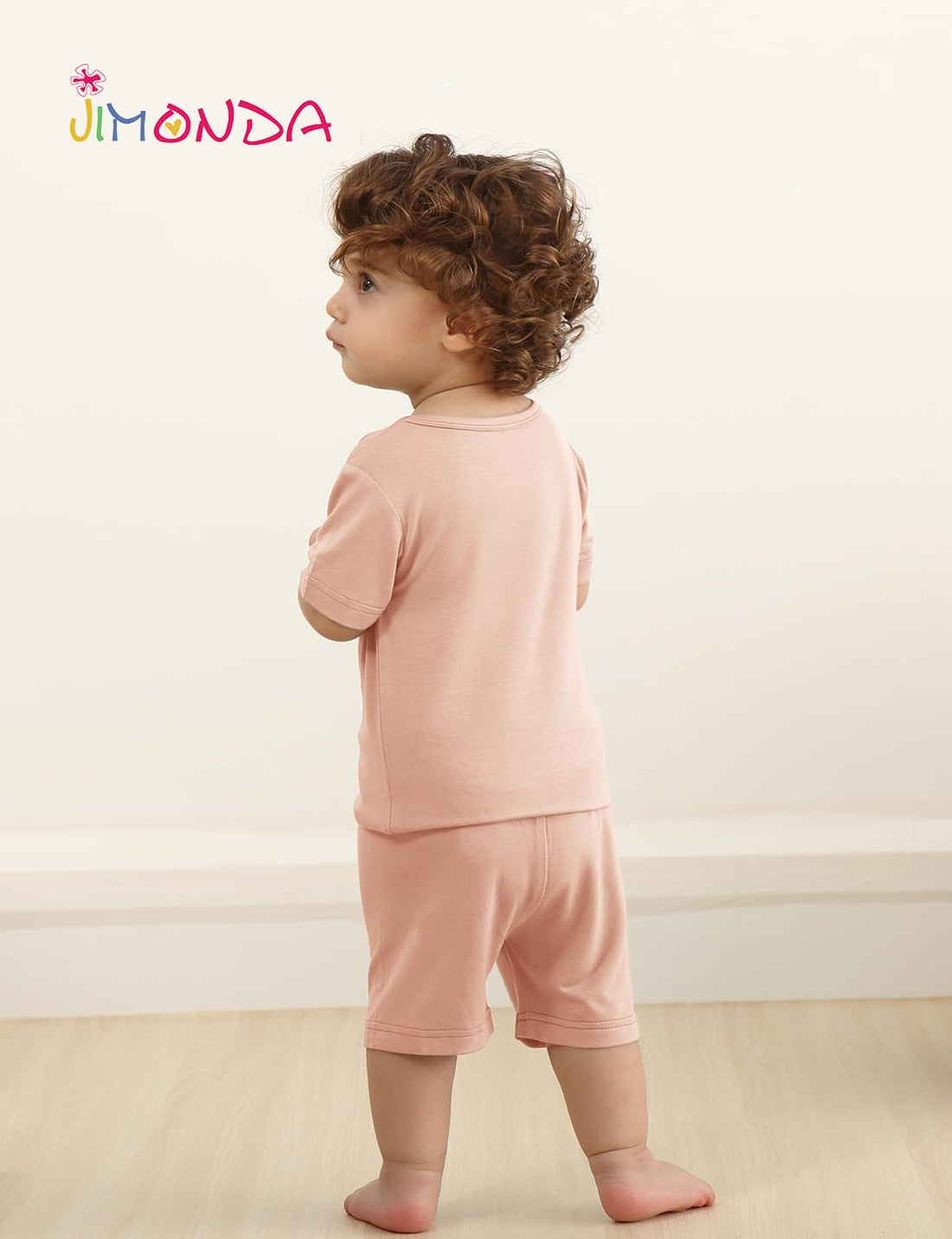 Jimonda Baby Boys Girls Pajama Sets Kid Soft Sleepwear Rayon From Bamboo Sleepwear Short Sleeve 4-Piece Cool Jammies 18M-12Y