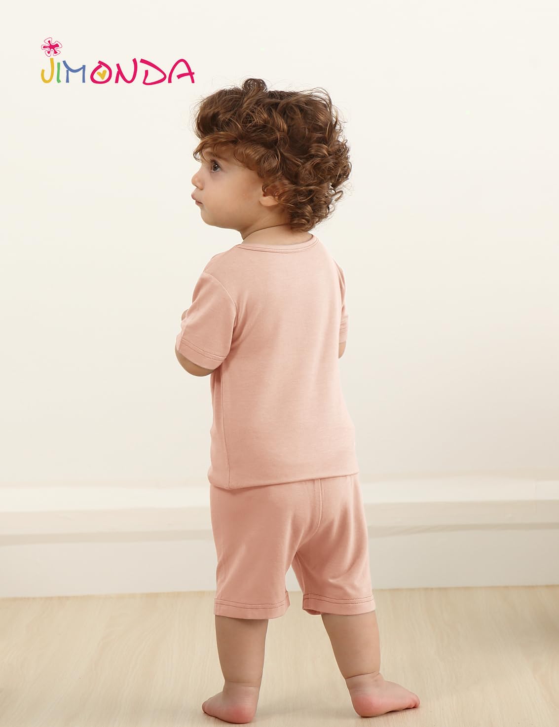 Jimonda Baby Boys Girls Pajama Sets Kid Soft Sleepwear Rayon From Bamboo Sleepwear Short Sleeve 4-Piece Cool Jammies 18M-12Y