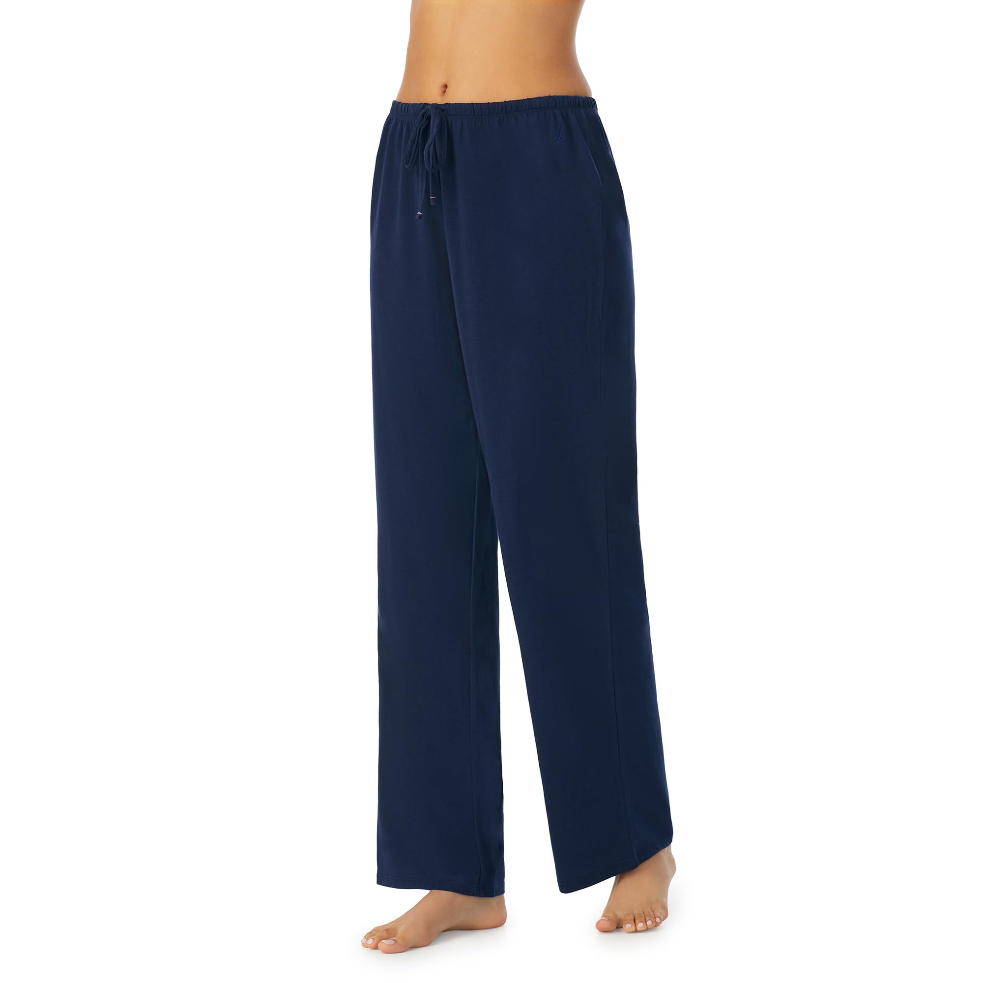Nautica Womens Pajama Pants - Lightweight Wide Leg Lounge Pants - Cotton Knit Jersey - Sleepwear Loungewear PJs for Women
