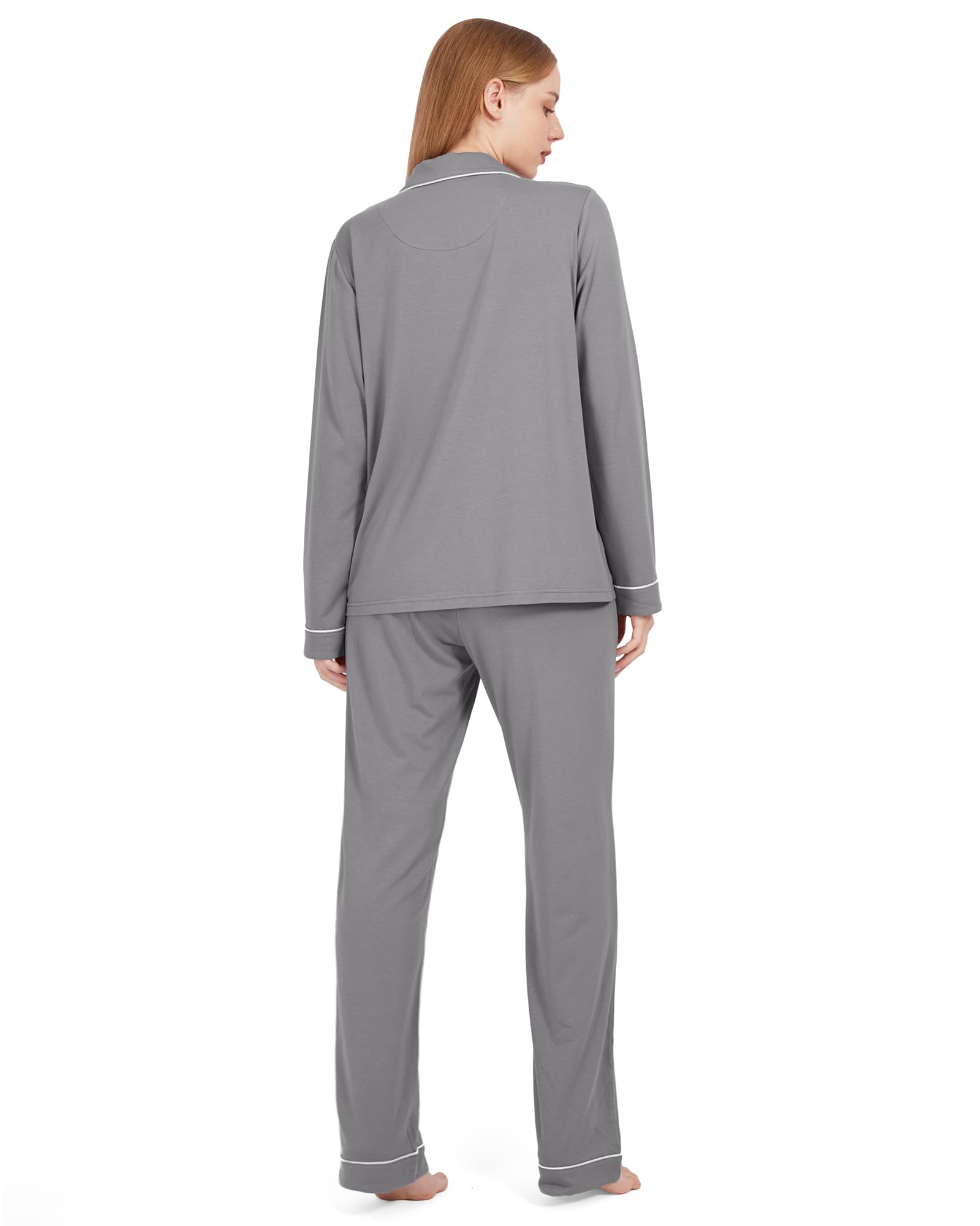 BAMBOO COOL Pajamas Set for Women Comfy Lounge Set Button Down Sleepwear Long Sleeve Pj Set