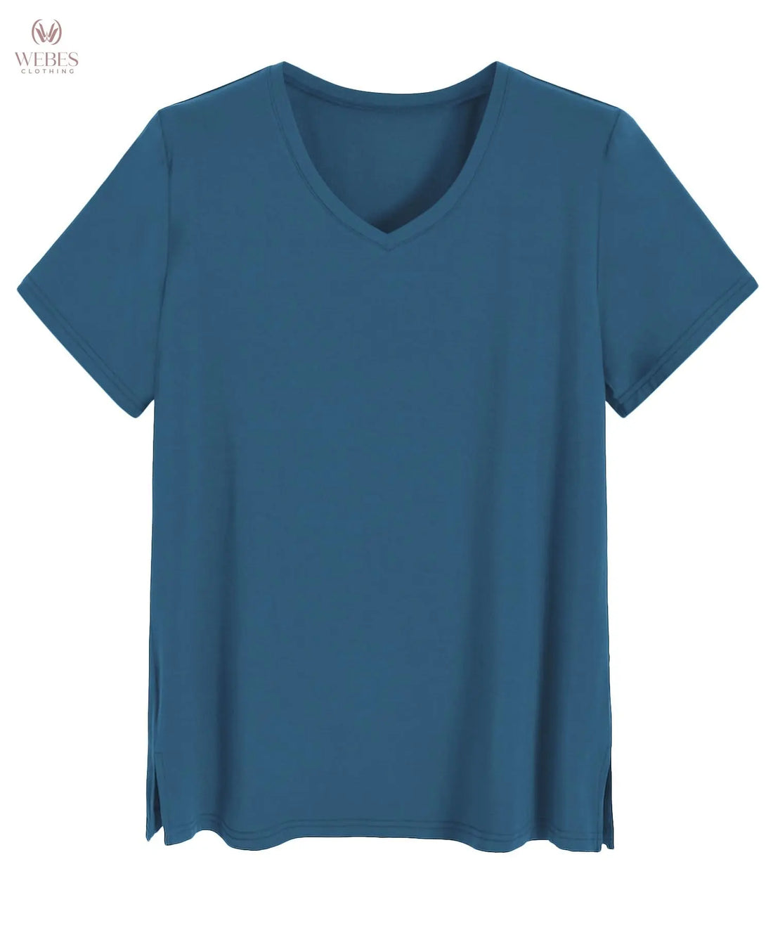 Latuza Women's Viscose Sleep T-Shirt V-Neck Pajamas Top