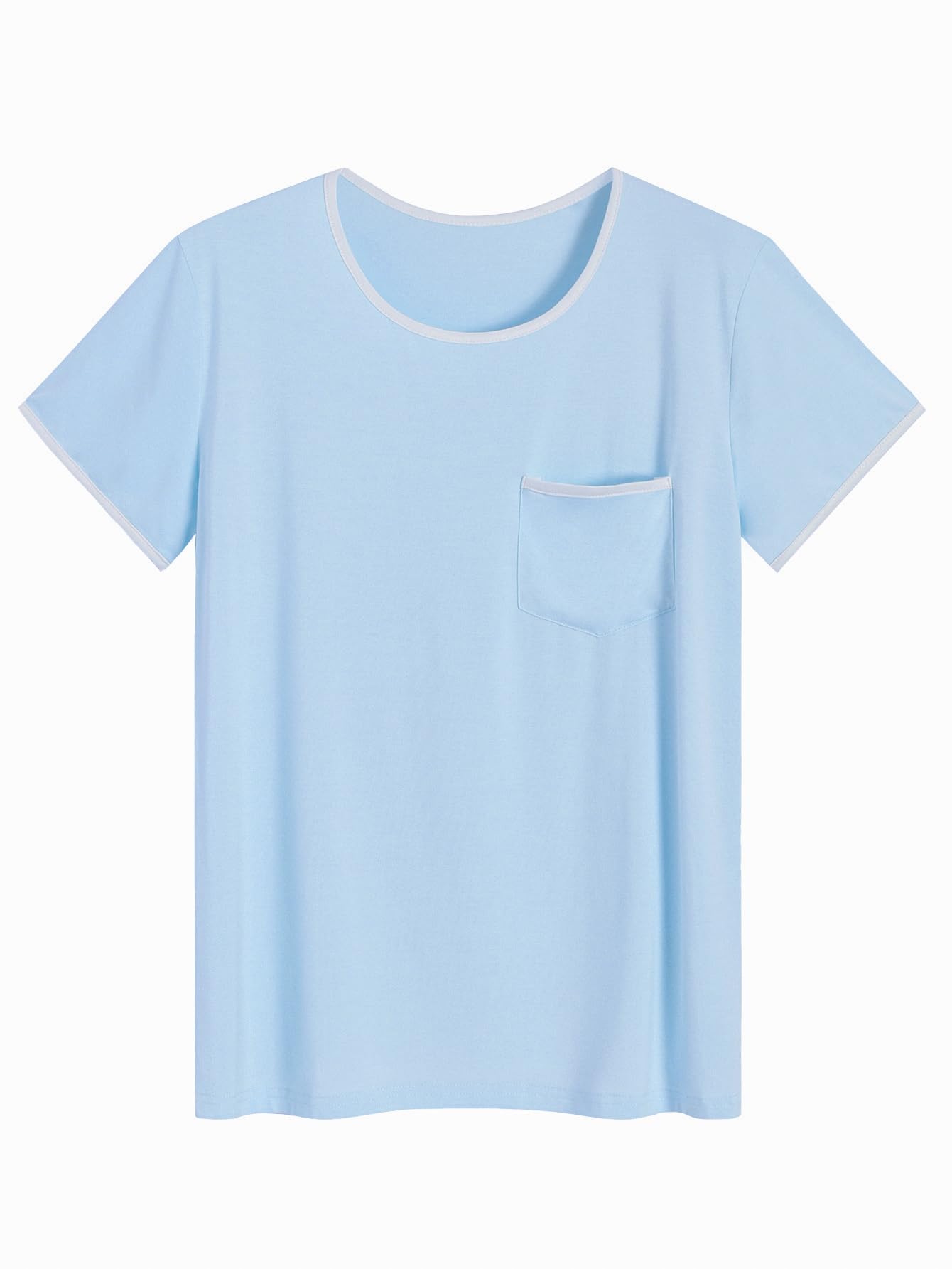 Latuza Women's Bamboo Viscose Sleep T-Shirt Soft Short Sleeve Pajama Tops WEBE CLOTHING