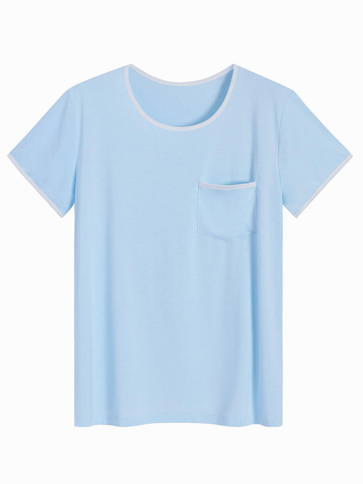 Latuza Women's Bamboo Viscose Sleep T-Shirt Soft Short Sleeve Pajama Tops WEBE CLOTHING