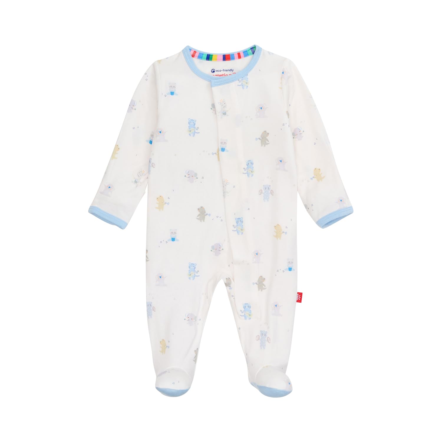 Magnetic Me Boys Modal Magnetic Baby Footie Pajamas | Silky Soft Modal Fabric | Baby Sleepers