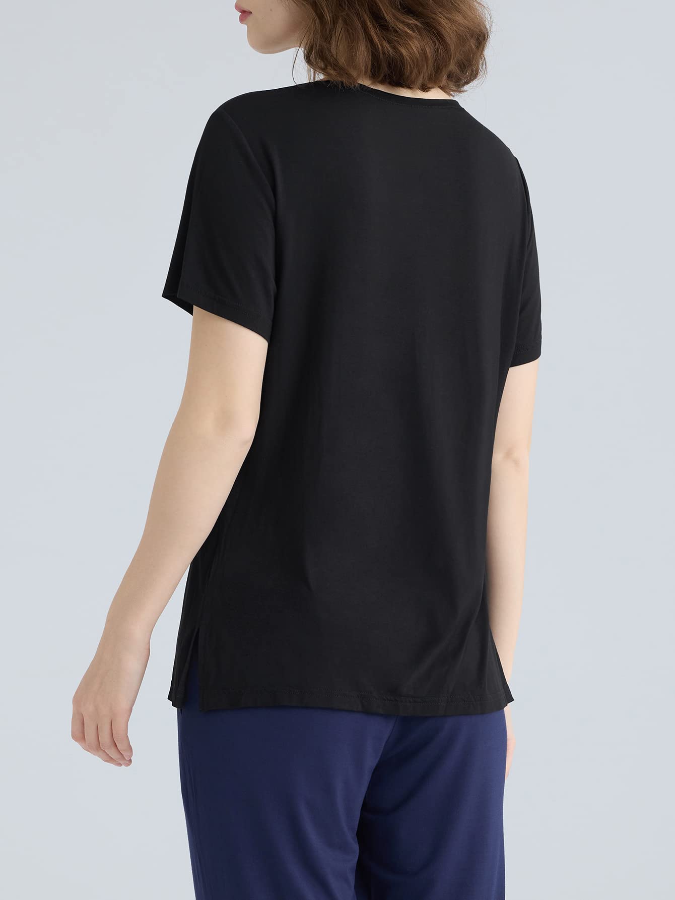 Latuza Women's Viscose Pajama Top Crew Neck Sleep T-Shirt WEBE CLOTHING