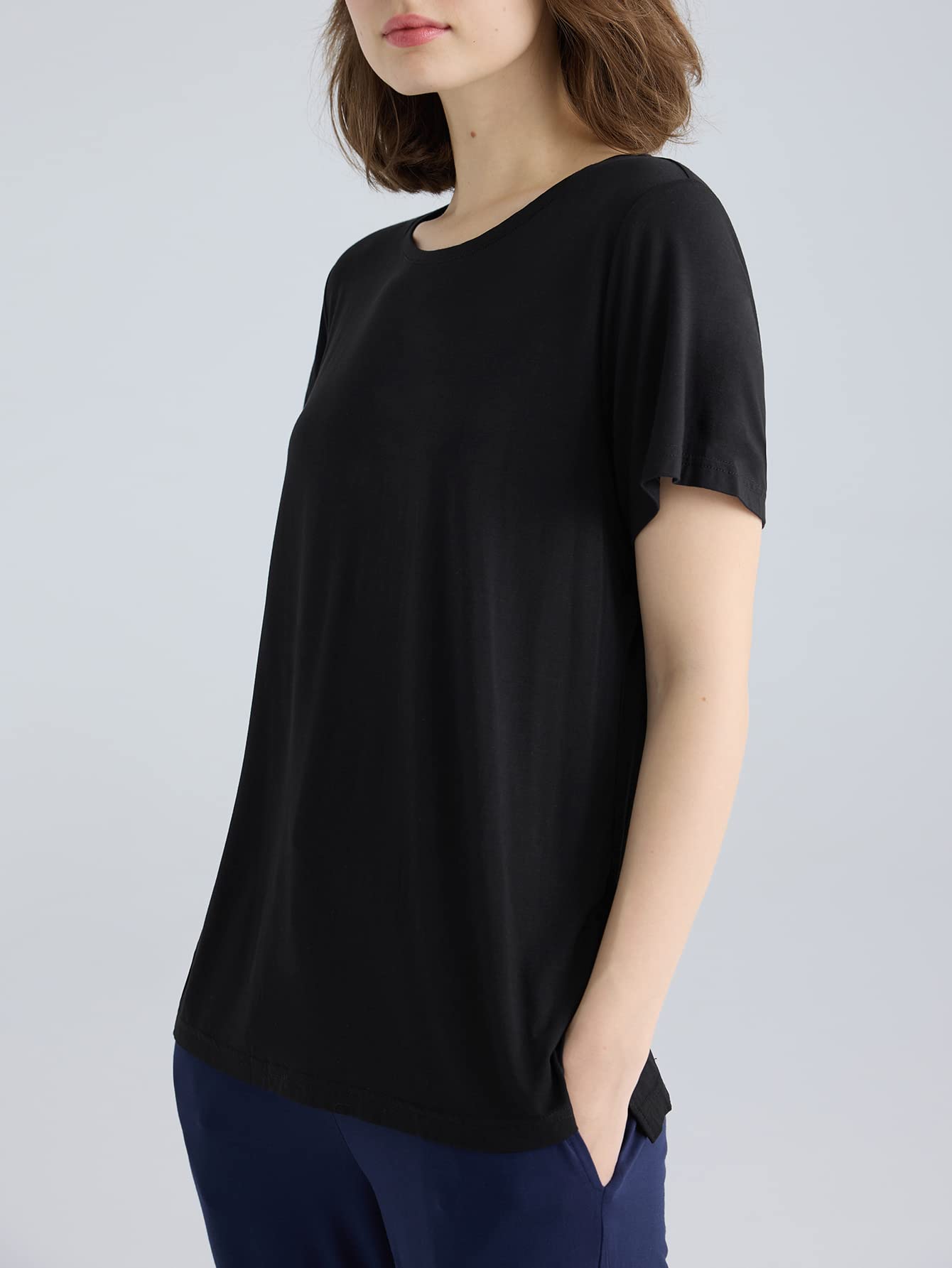 Latuza Women's Viscose Pajama Top Crew Neck Sleep T-Shirt WEBE CLOTHING