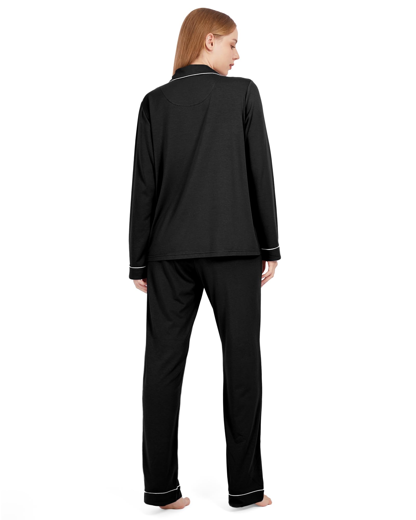 BAMBOO COOL Pajamas Set for Women Comfy Lounge Set Button Down Sleepwear Long Sleeve Pj Set