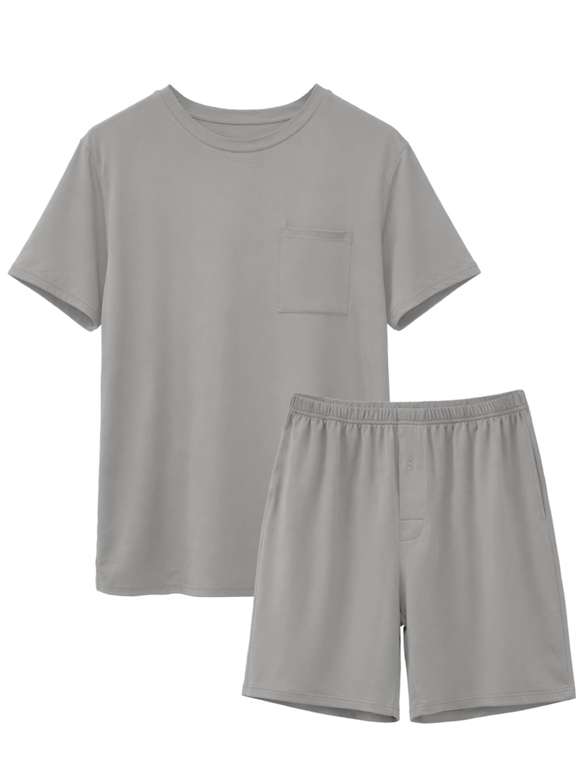 Feiersi Mens Pajama Set Sleepwear Pjs Lightweight Comfy Soft Short Sleeve Sleep Set With Pockets WEBE CLOTHING