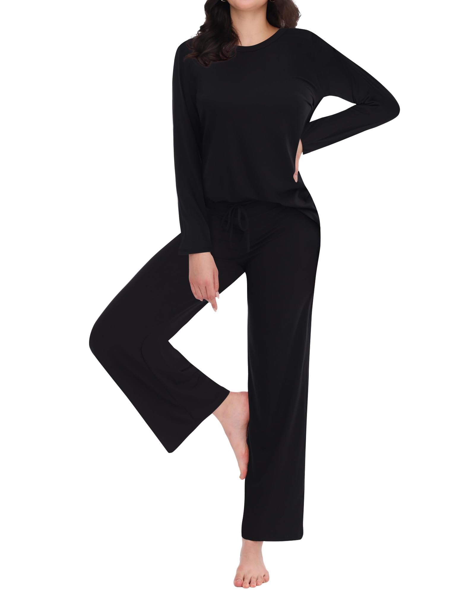 ZOOSIXX Womens Pajama Sets - Soft 2 Piece Lounge Sets for Women, Long Sleeve Sleepwear & Loungewear Pjs Set WEBE CLOTHING
