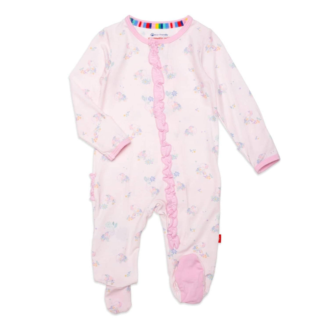 Magnetic Me Girls Modal Magnetic Baby Footie Pajamas | Silky Soft Modal Fabric | Baby Sleepers Available Sizes PRE - 24M WEBE CLOTHING