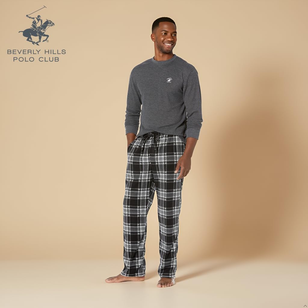 Beverly Hills Polo Club Men's Beverly Hills Polo Polar Fleece Set W/Ls Thermal Top WEBE CLOTHING