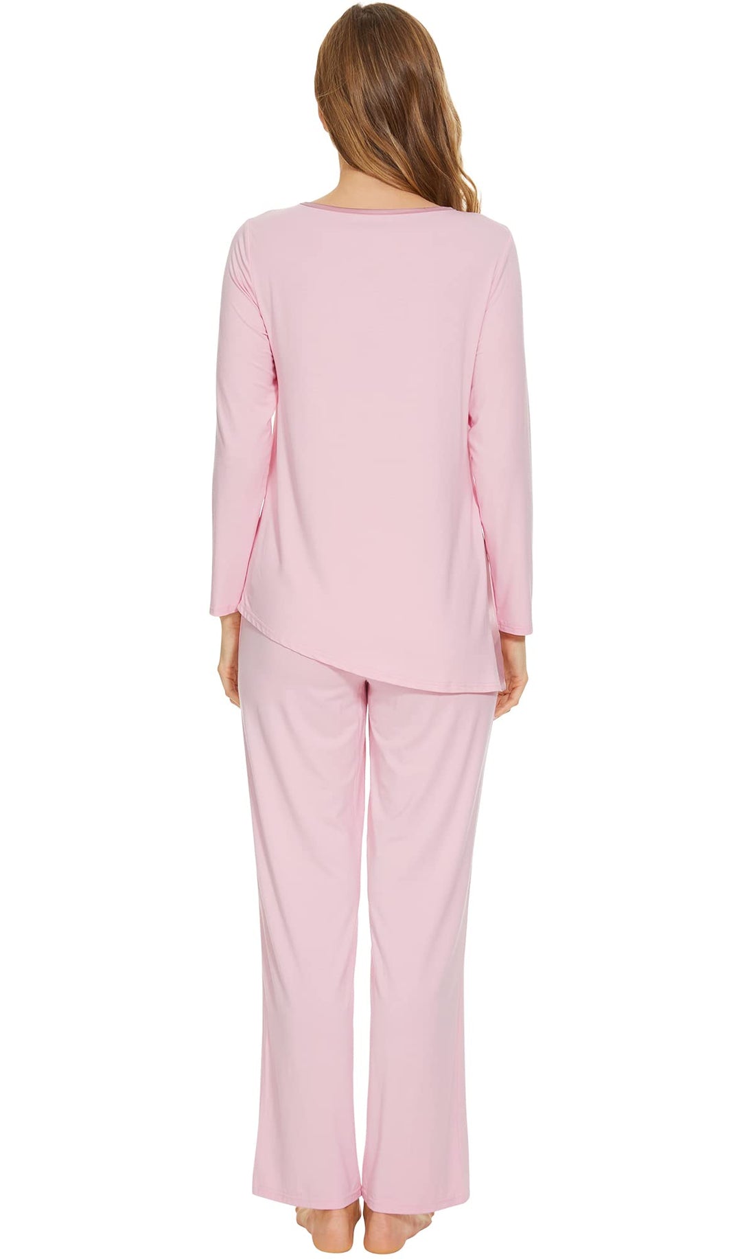 WiWi Pajamas Set for Women Super Soft Long Sleeve Pj Cooling Sleepwear Lounge Sets Loungewear Viscose from Bamboo S-XXL