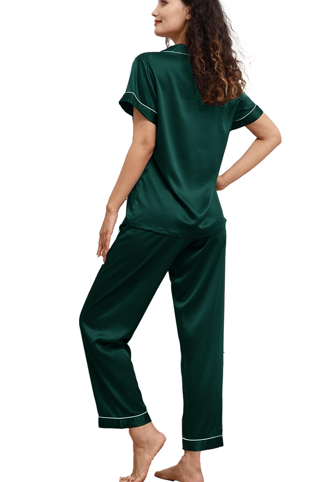 3Pcs Womens Satin Pajamas Set Silk Pj Sets Sexy Camisole Tops And Pants Silky Pajama XS-4XL Pjs Sleepwear WEBE CLOTHING
