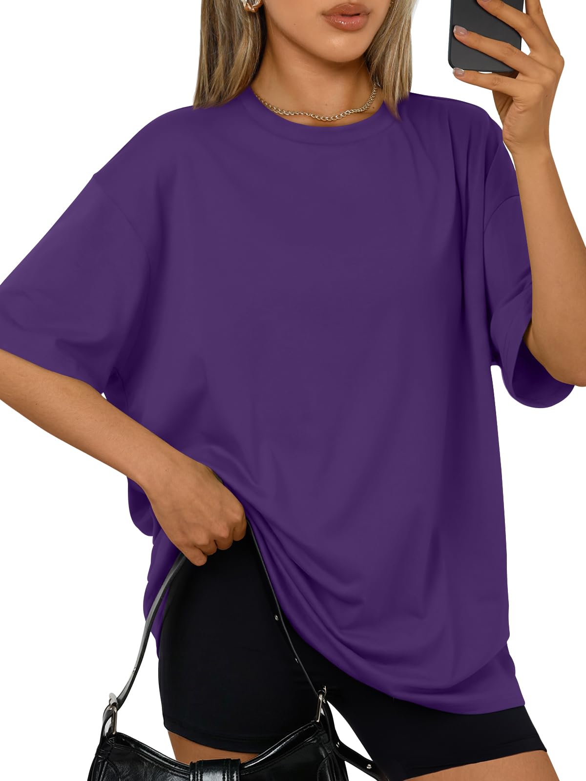 Trendy Queen Womens Oversized T-Shirts Short Sleeves Workout Tops | Casual Summer Gym Tees Plus Size Fashion Clothes 2026 WEBE CLOTHING