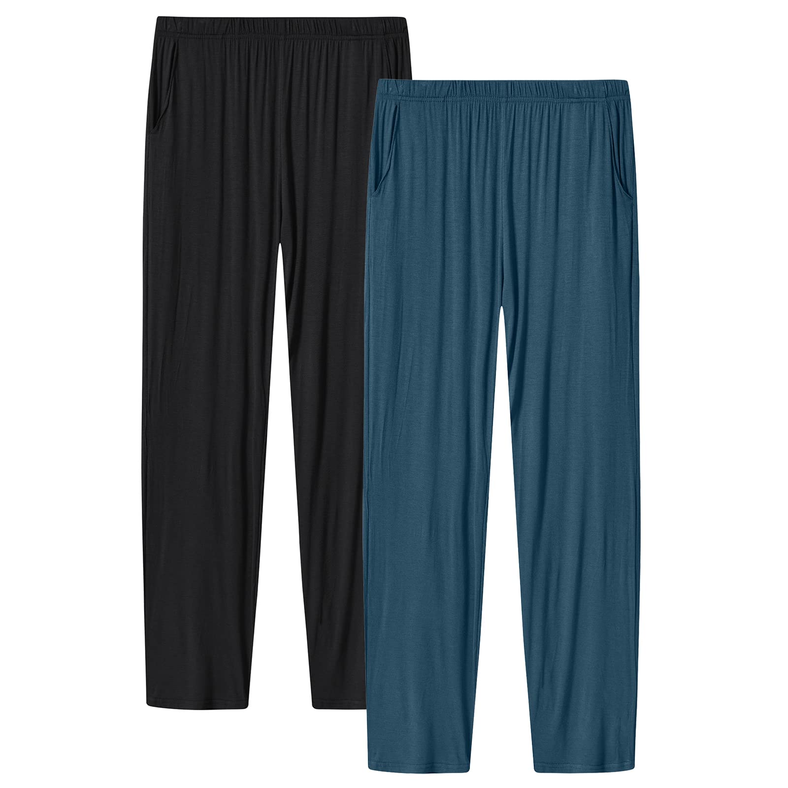 JINSHI Womens Pajama Pants with Pockets Soft Comfortable Lightweight Elastic Drawstring Modal Pajama Bottoms Lounge Pants