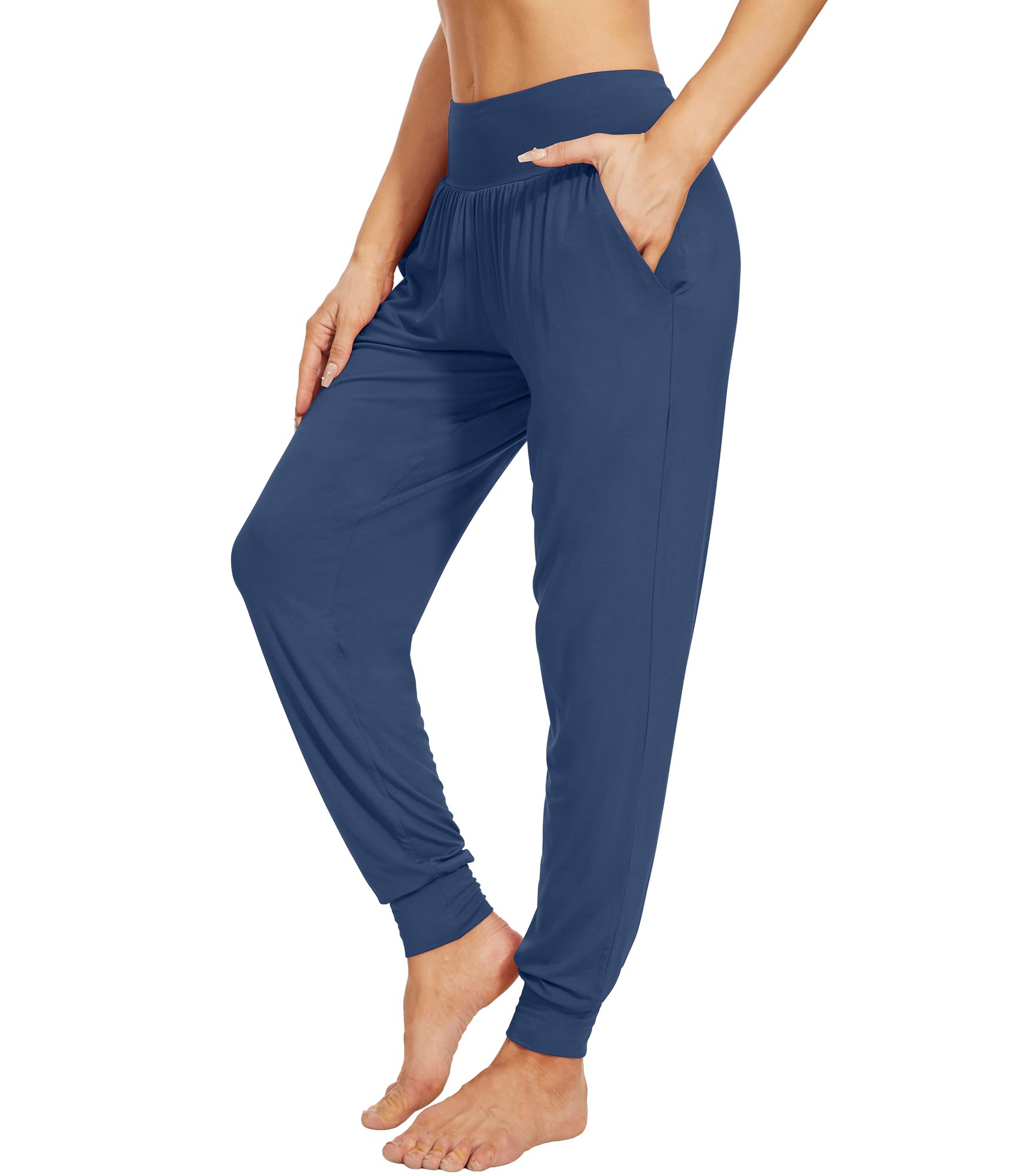 WiWi Women's Viscose from Bamboo Joggers Super Soft Pajama Pants Yoga Bottoms Cooling Lounge Sweatpants S-XXL