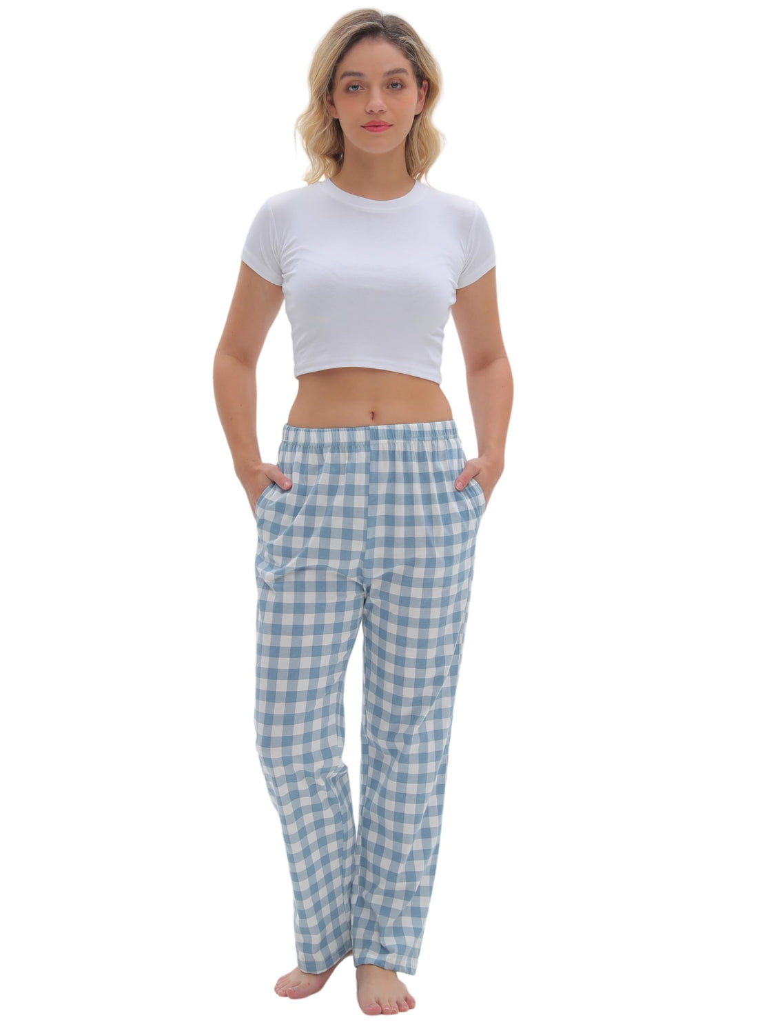 SAMGU Women's Pajama Pants, Soft Cotton Sleep Lounge Pants, Comfy Homewear pjs, Elatic Waist Pajama Bottom Pants for Women