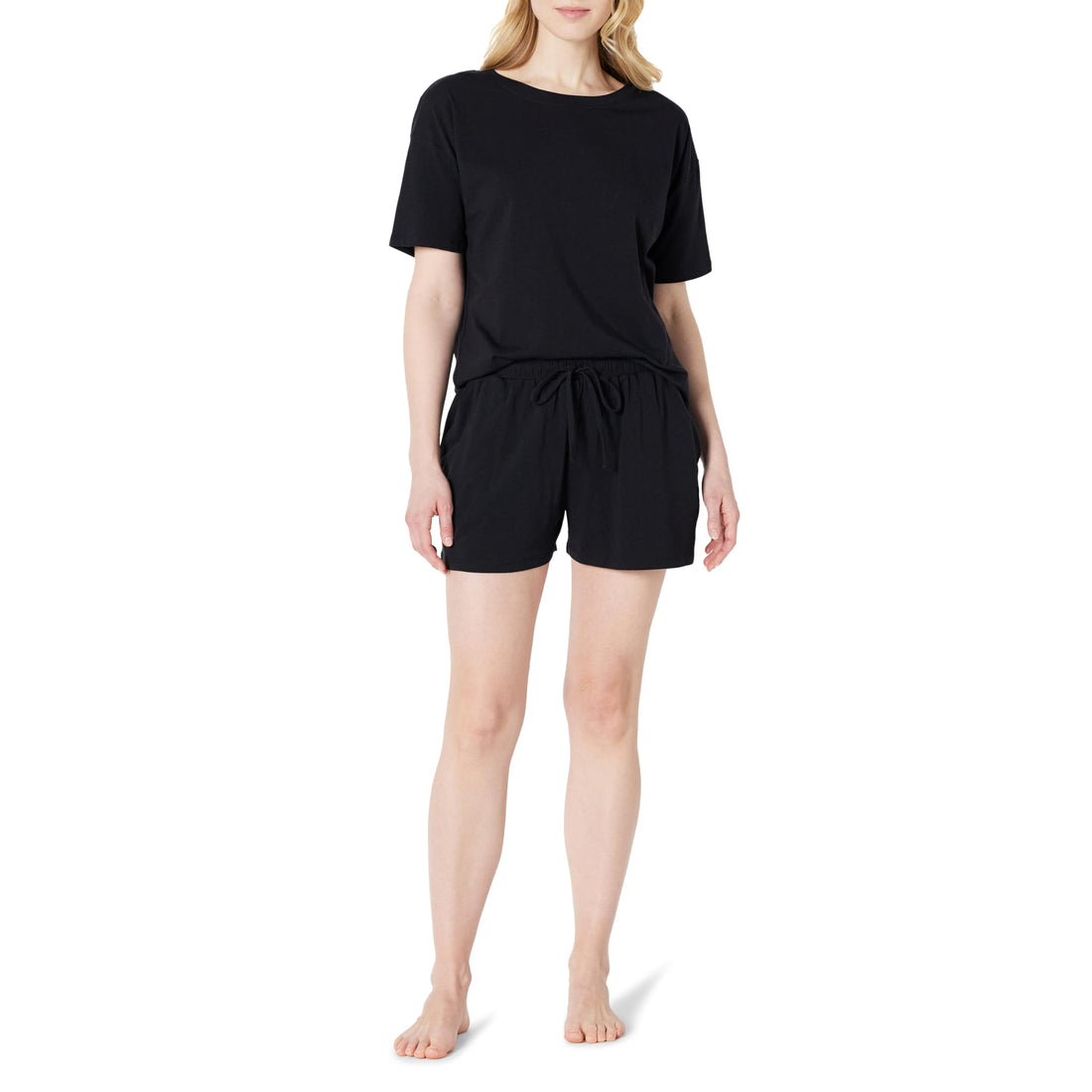 Amazon Essentials Women's Soft Cotton Blend Short Sleeve T-Shirt and Short Sleepwear Set