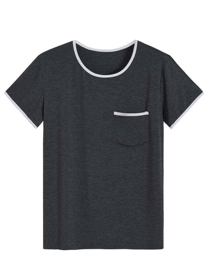 Latuza Women's Bamboo Viscose Sleep T-Shirt Soft Short Sleeve Pajama Tops WEBE CLOTHING