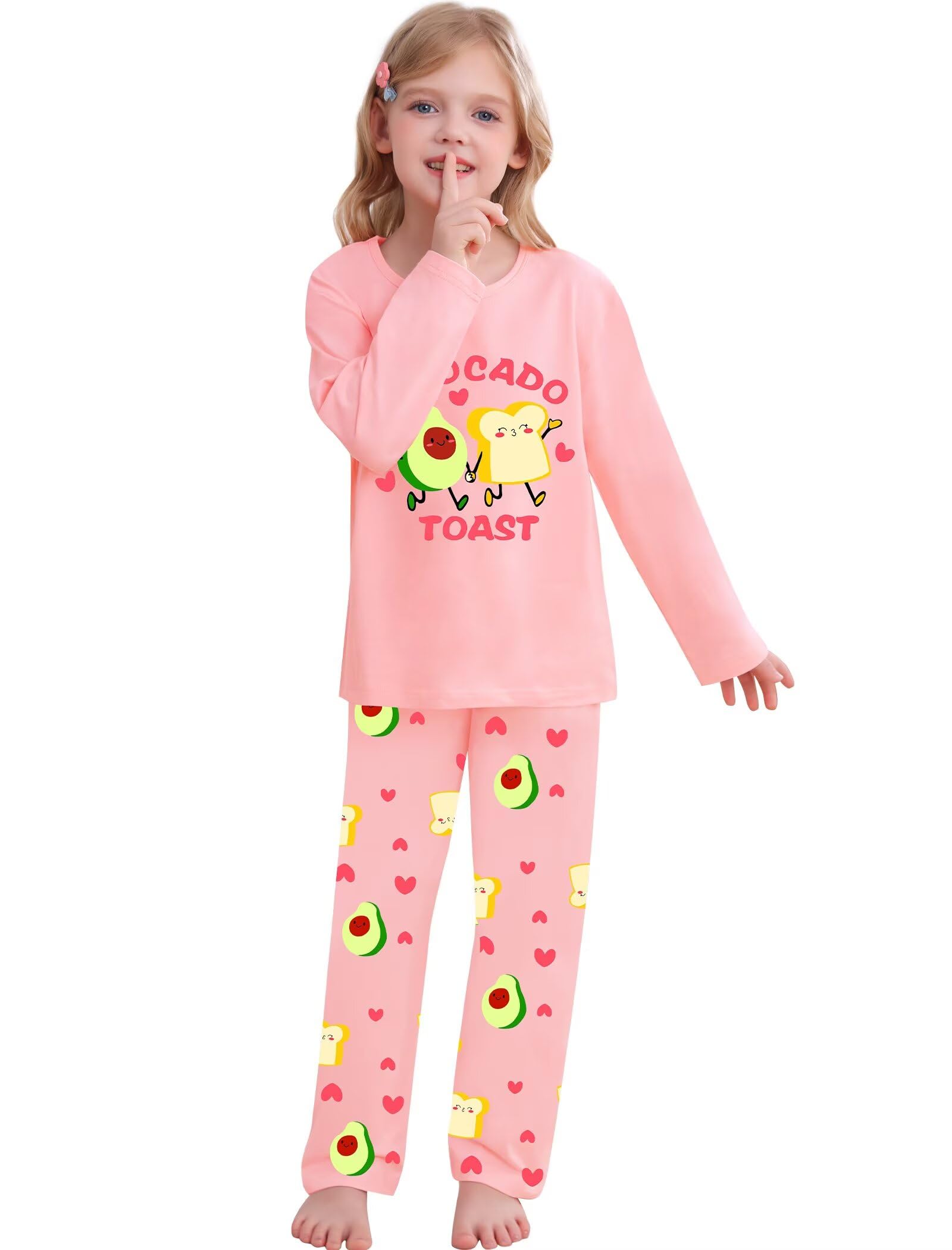 SWOMOG Girls Pajama Set Short Sleeve Tops & Ruffled Shorts with Pocket 2 Piece Summer Pajamas for Kids Size 6-15