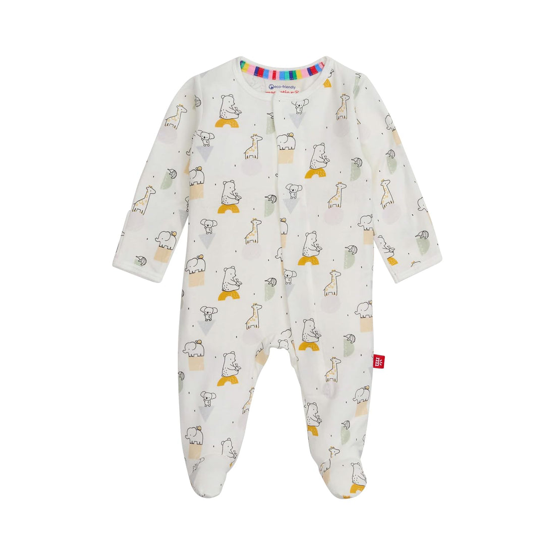 Magnetic Me Boys Modal Magnetic Baby Footie Pajamas | Silky Soft Modal Fabric | Baby Sleepers