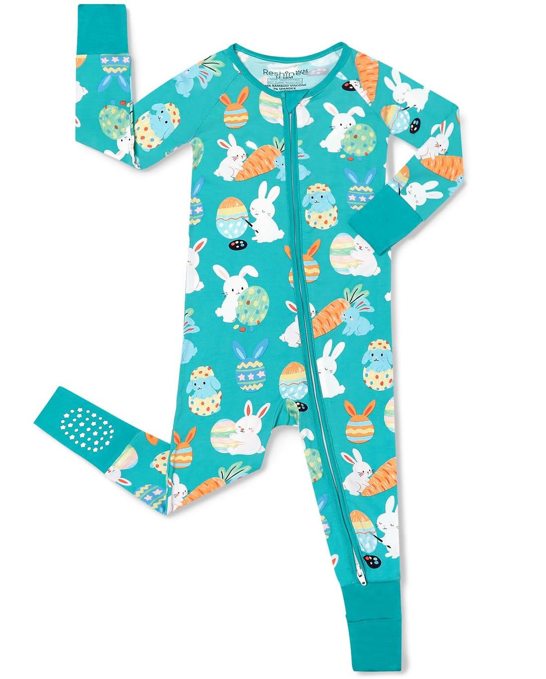 babee Reshinee Bamboo Viscose Baby Convertible Footie Pajama, Sleep & Play Footed Zipper Pajamas for Baby Boys & Girls