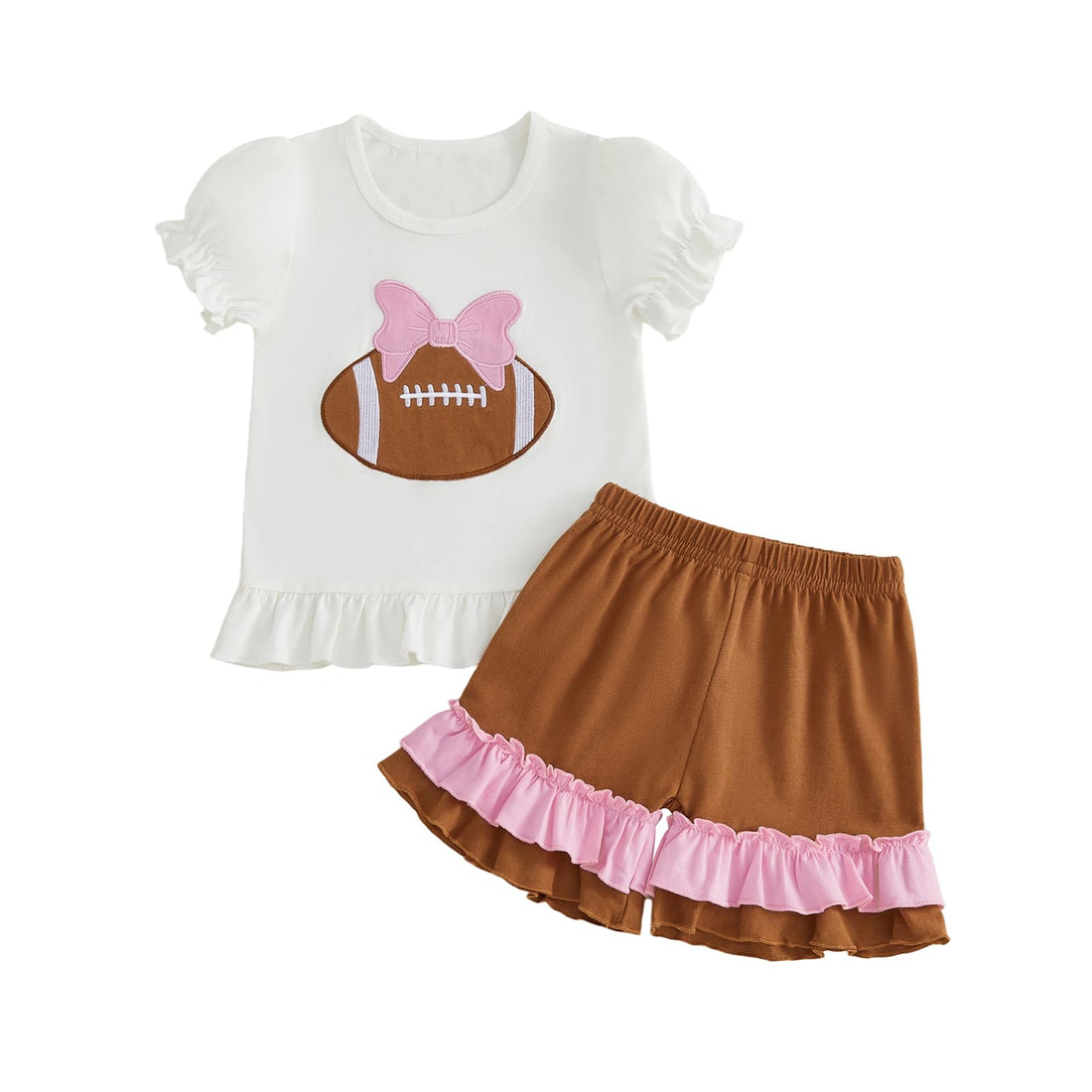 Toddler Baby Girl Summer Clothes T-Shirt Shorts Set Cute Outfits | Toddler Baby Girl Summer Clothes Short Sleeves T-Shirt Tops and Ruffled Shorts Set Cute Summer Outfits 2Pcs WEBE CLOTHING