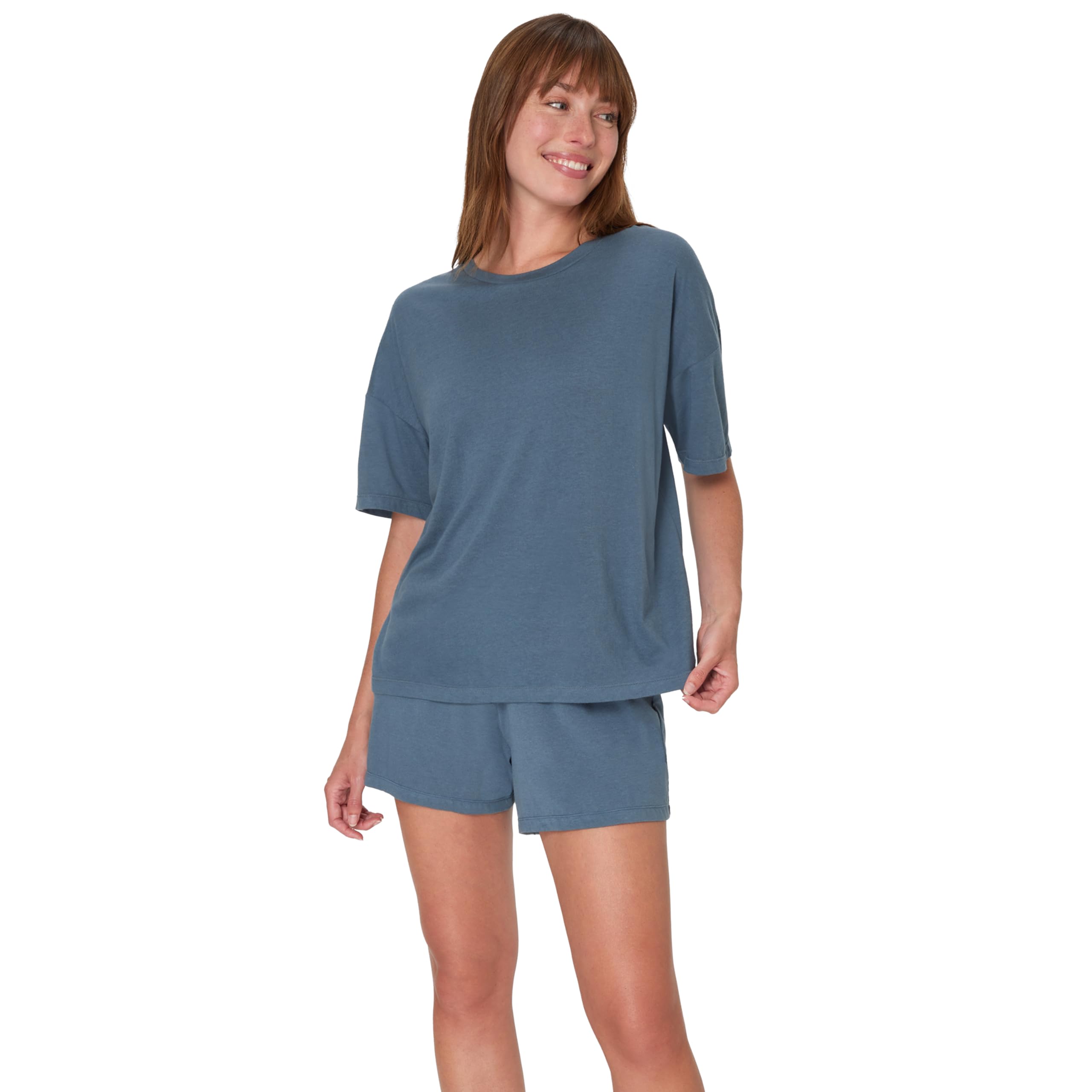 Hanes Women's Pajamas Set, Comfywear Pajamas for Women Set, Originals SupertSoft Loungewear, T-Shirt & Sleep Shorts