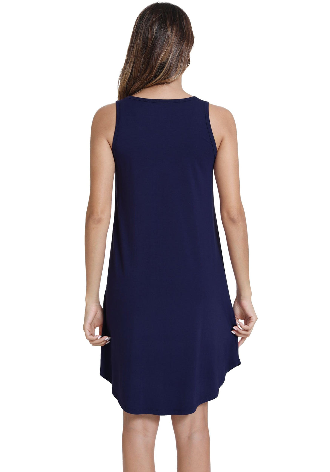 WiWi Tank Nightgown for Women Soft Comfy Sleeveless Sleep Gowns Viscose from Bamboo Cooling Sleepwear S-XXL WEBE CLOTHING