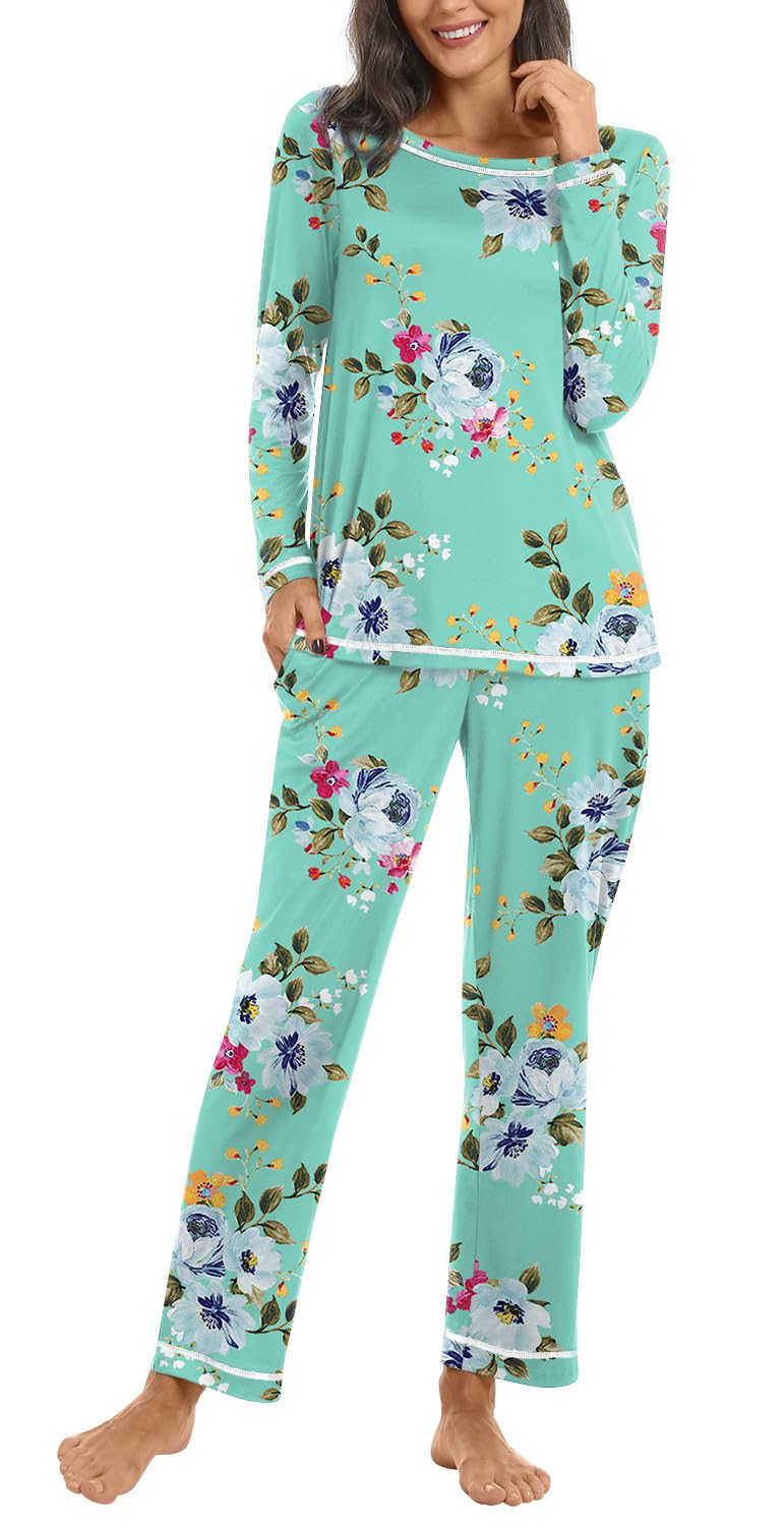 Netsmile Women's Pajama Sets 2 Piece Ladies Long Sleeve Pjs Fall Loungewear Soft Sleepwear with Pockets