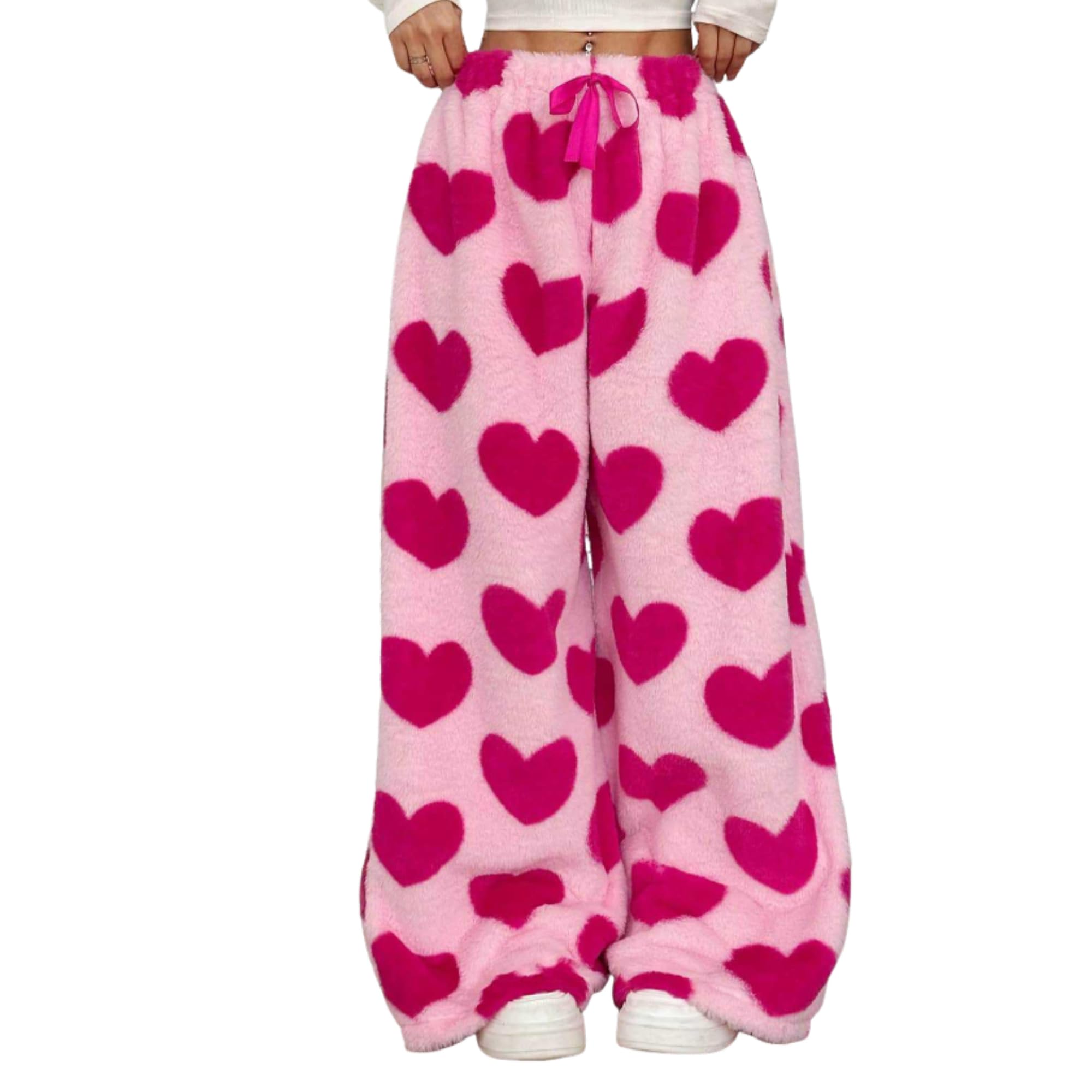 Leopard Pants Women Therian Fuzzy Pajama Pants Y2k Cheetah Pants Grunge High Waisted Fluffy Pants