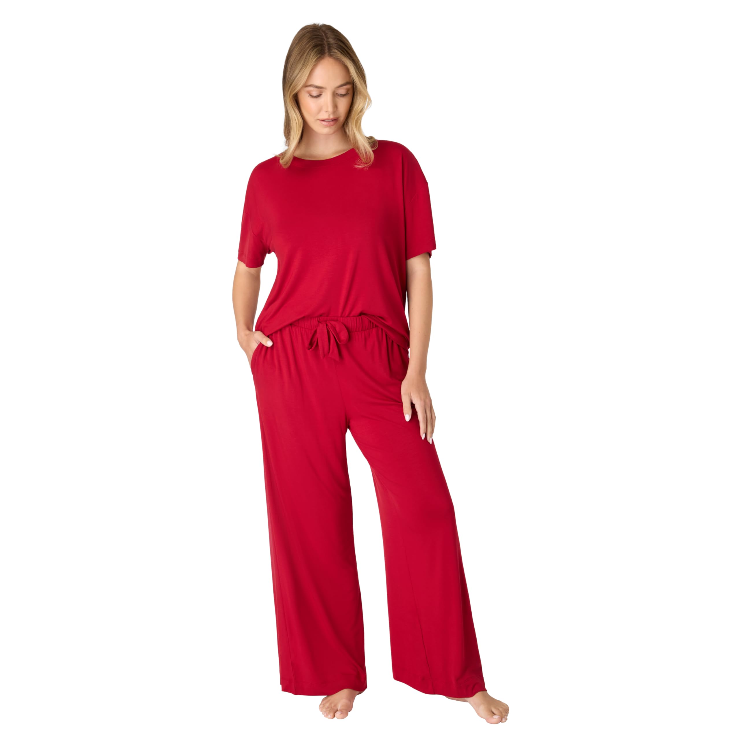 Bali Women's Sleepwear T-Shirt, Breathe Short-Sleeve Pajama Tee, Boxy Sleepwear Tee for Women WEBE CLOTHING
