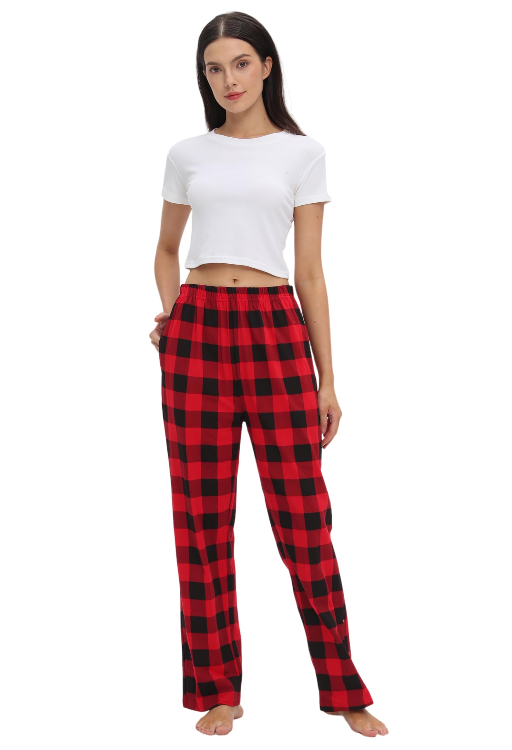 SAMGU Women's Pajama Pants, Soft Cotton Sleep Lounge Pants, Comfy Homewear pjs, Elatic Waist Pajama Bottom Pants for Women