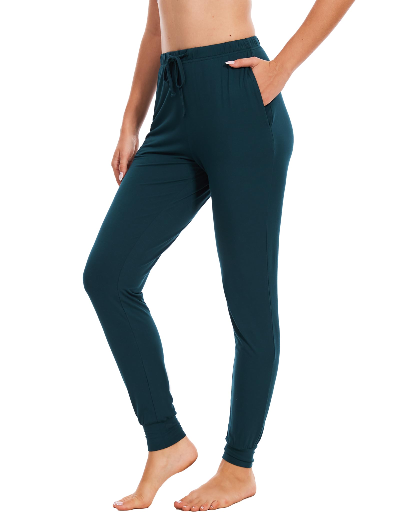 GYS Women's Pajama Pants - Viscose Made from Bamboo, Joggers Pants with Pockets Comfy Lounge Sleep Pants Pj Bottoms