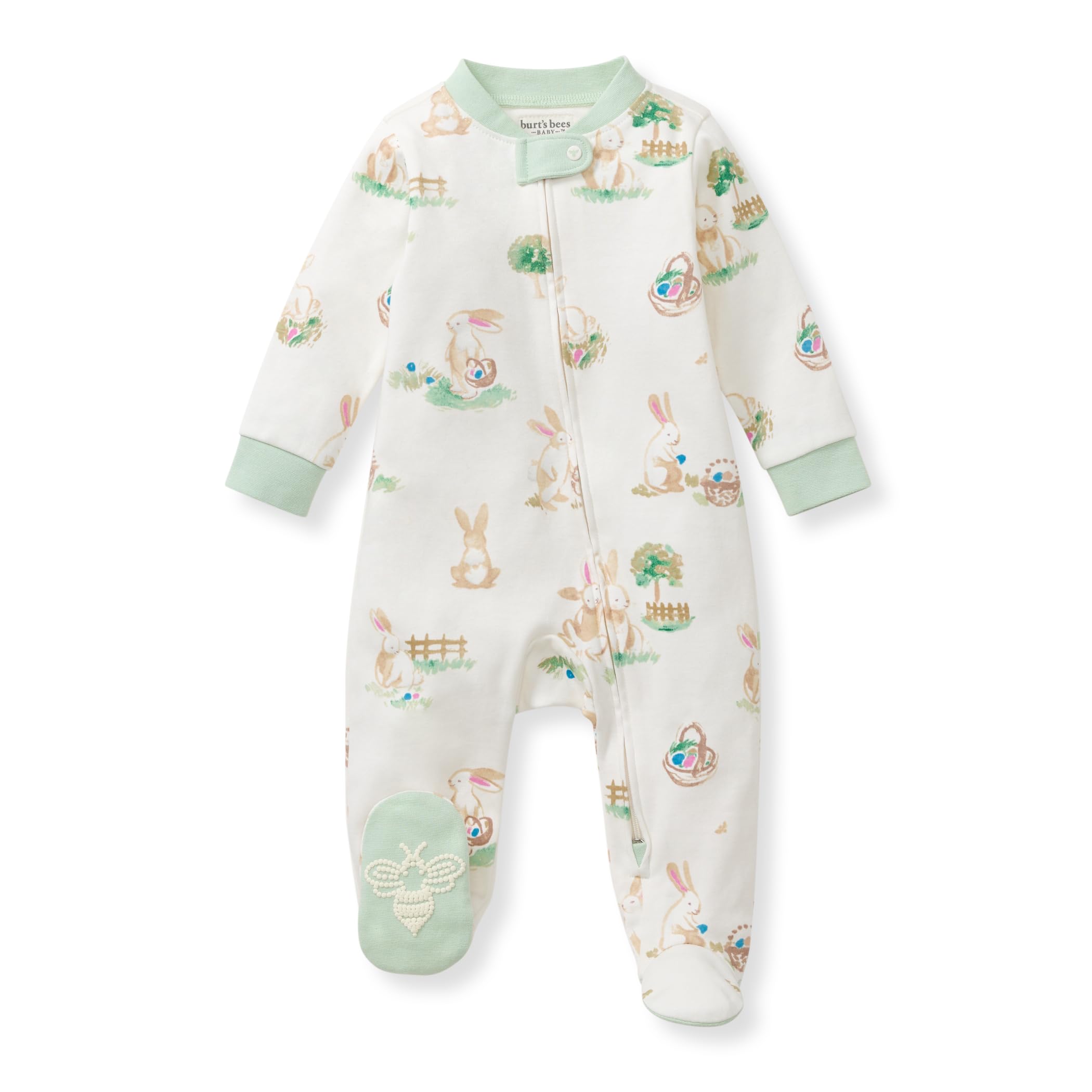 Burt's Bees Baby Organic Cotton Sleep and Play Footed Pajamas for Boys
