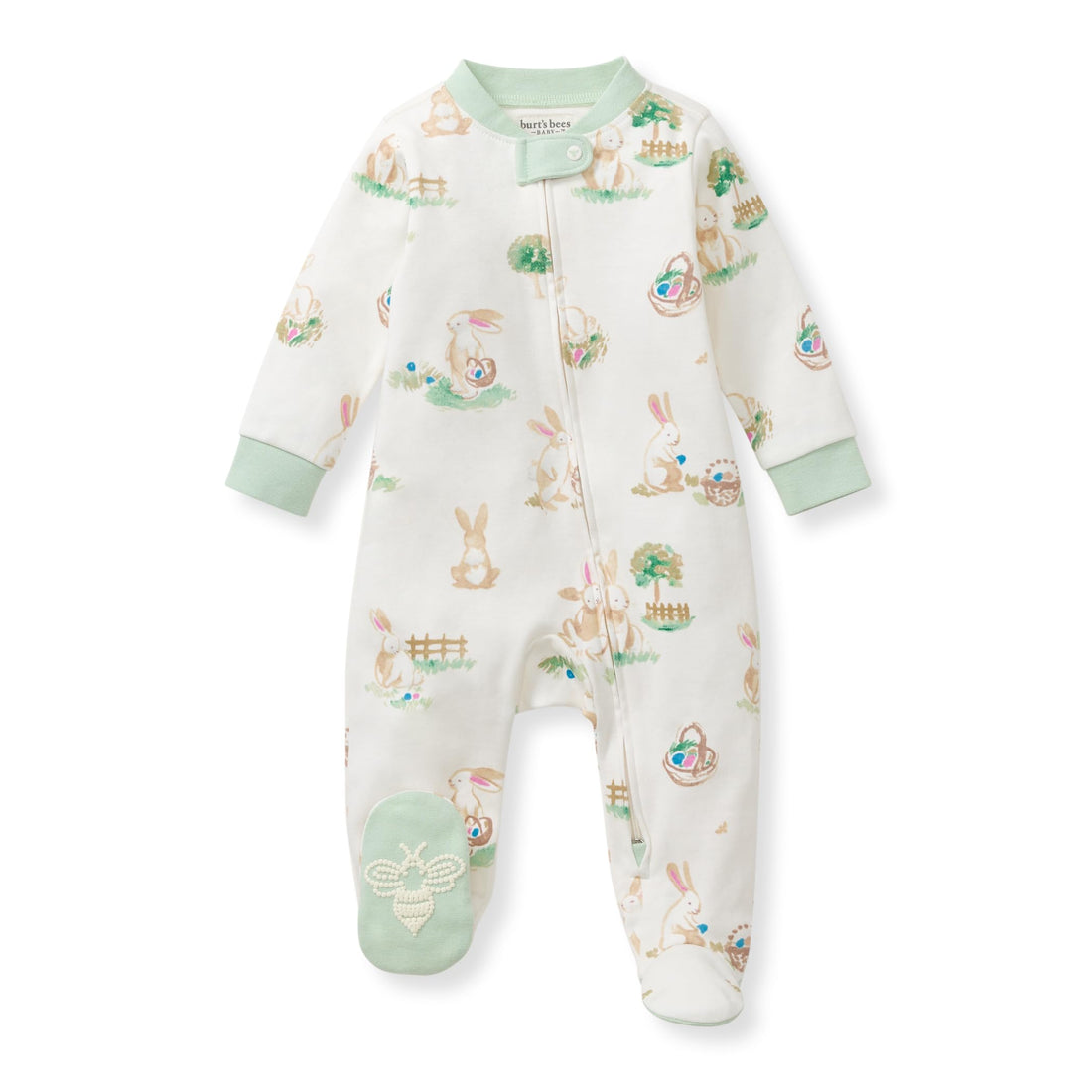 Burt's Bees Baby Organic Cotton Sleep and Play Footed Pajamas for Boys