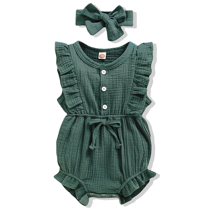 Renotemy Newborn Infant Baby Girl Clothes Rompers Summer Jumpsuits Short Sleeve Romper Infant Baby Clothes Girl WEBE CLOTHING