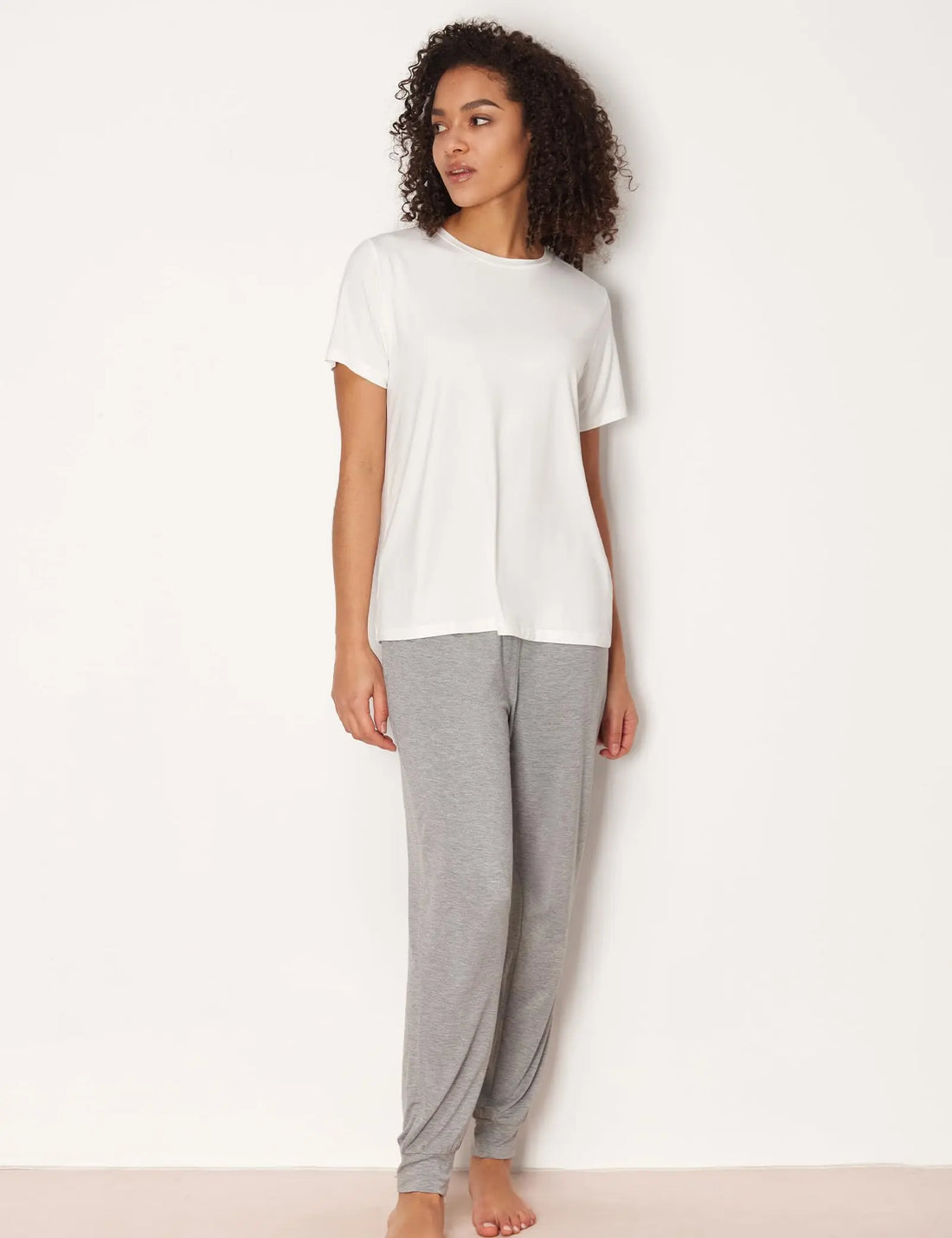 GYS Women's Pajama Tops Bamboo-derived Viscose Soft Comfy Short Sleeve Basic Lounge Tops