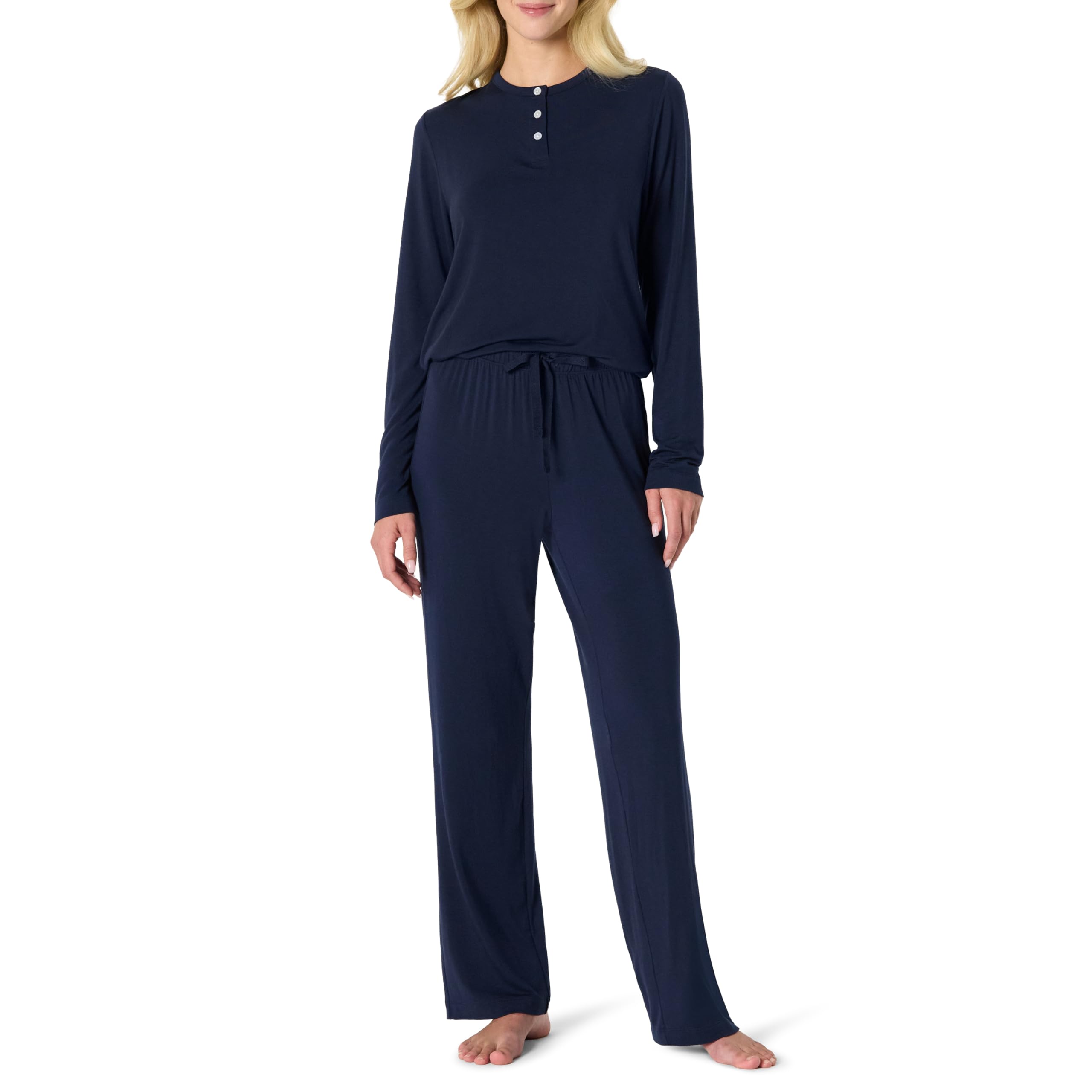 Amazon Essentials x Sofia Grainge Women's Long Sleeve Henley Pajama Set