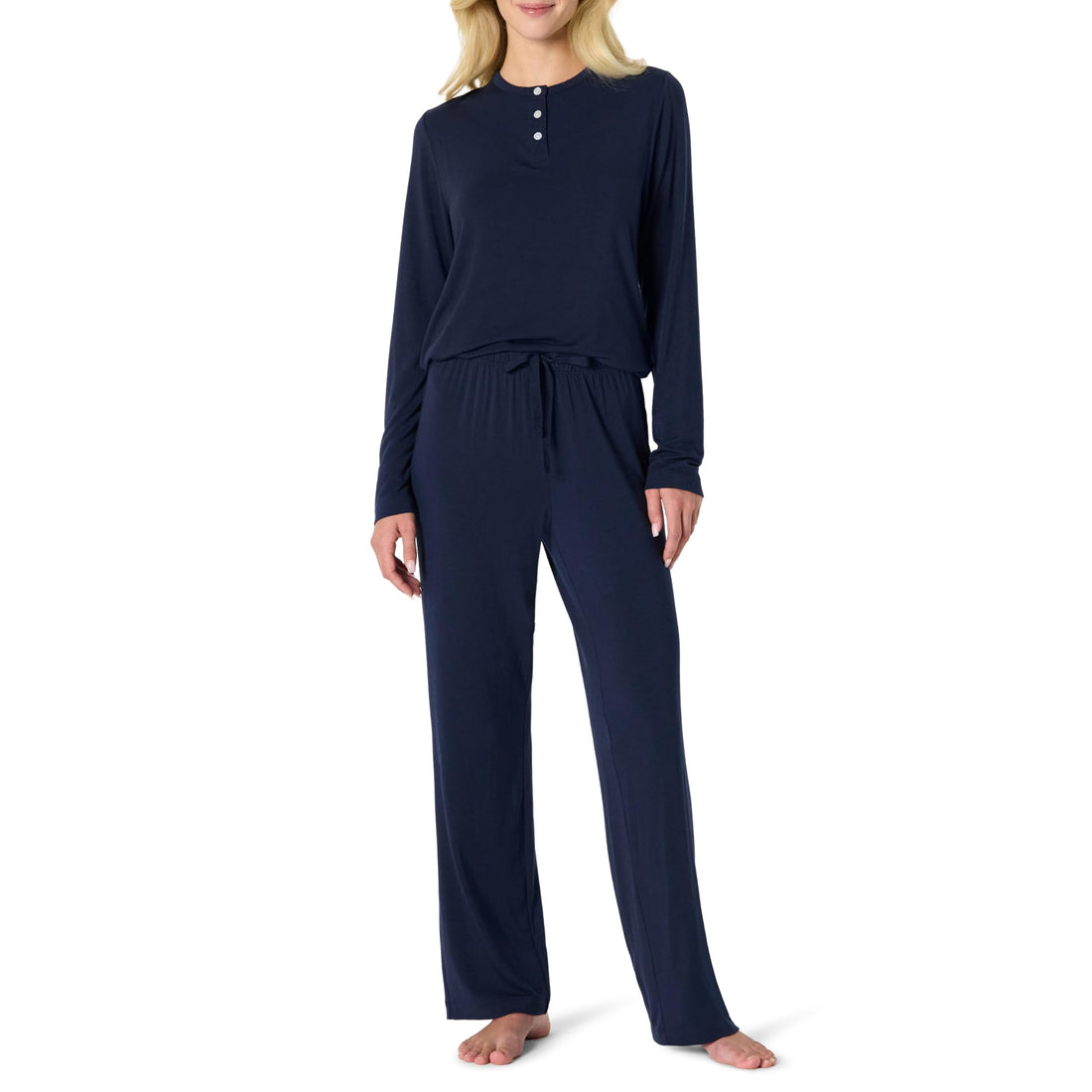 Amazon Essentials x Sofia Grainge Women's Long Sleeve Henley Pajama Set