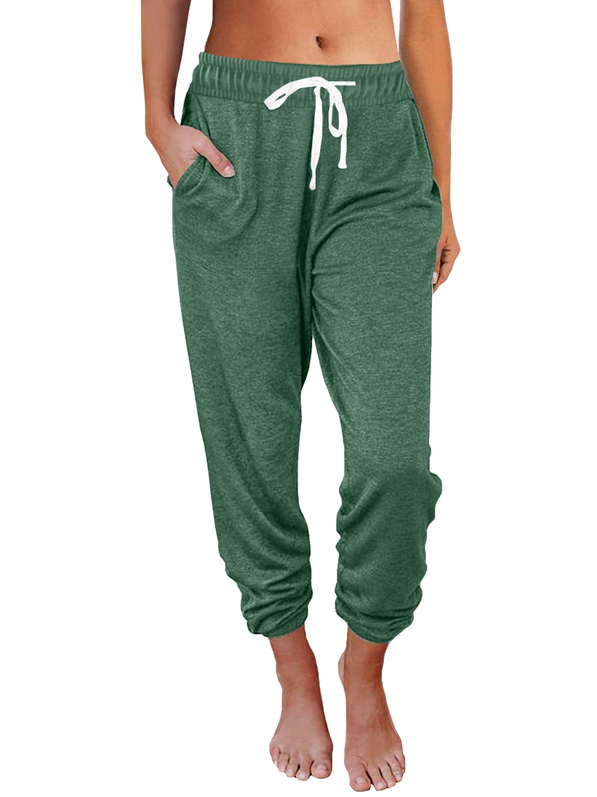 AUTOMET Women's High Waisted Lounge Sweatpants Jogger Pants with Pockets