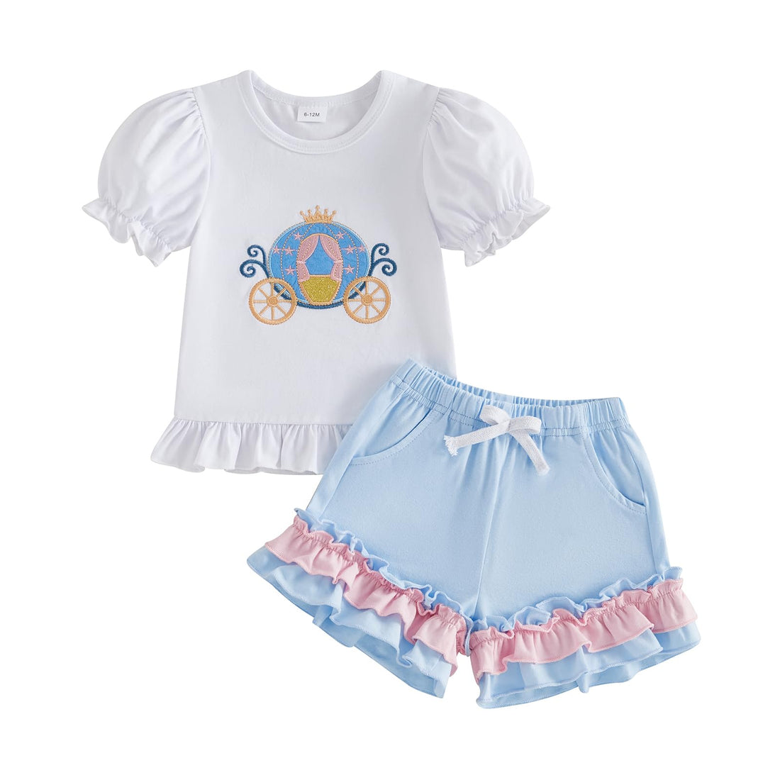 Toddler Baby Girl Summer Clothes T-Shirt Shorts Set Cute Outfits | Toddler Baby Girl Summer Clothes Short Sleeves T-Shirt Tops and Ruffled Shorts Set Cute Summer Outfits 2Pcs WEBE CLOTHING