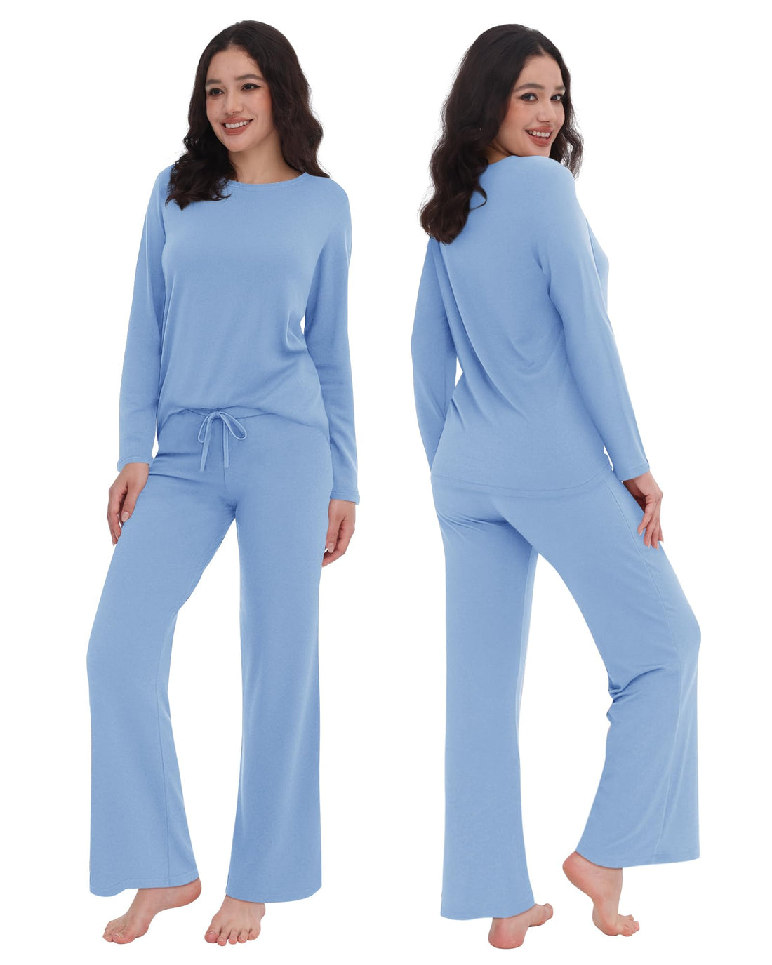 ZOOSIXX Womens Pajama Sets - Soft 2 Piece Lounge Sets for Women, Long Sleeve Sleepwear & Loungewear Pjs Set WEBE CLOTHING