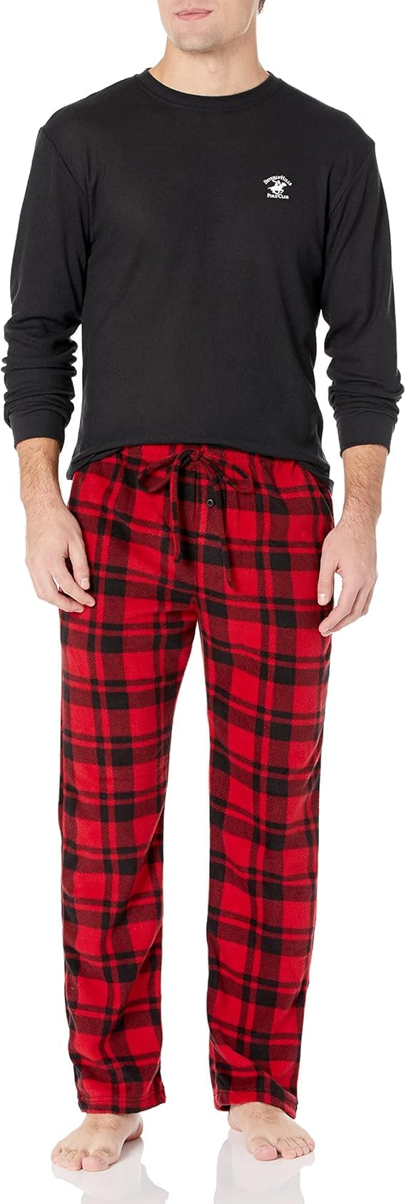 Beverly Hills Polo Club Men's Beverly Hills Polo Polar Fleece Set W/Ls Thermal Top WEBE CLOTHING