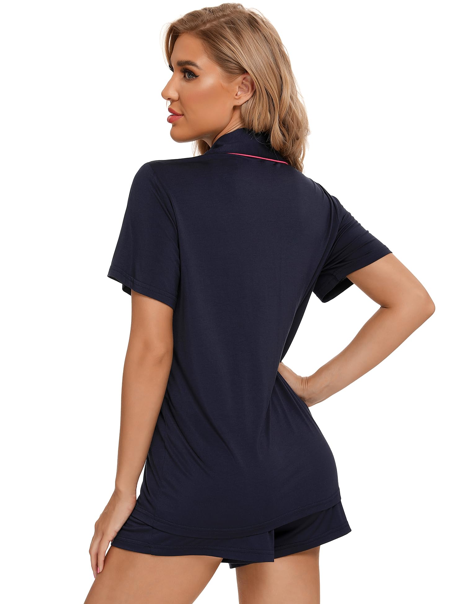 Leikar 2 Pack Button Up Pajama Set For Women Sleepwear Soft Pjs Bride Pajamas