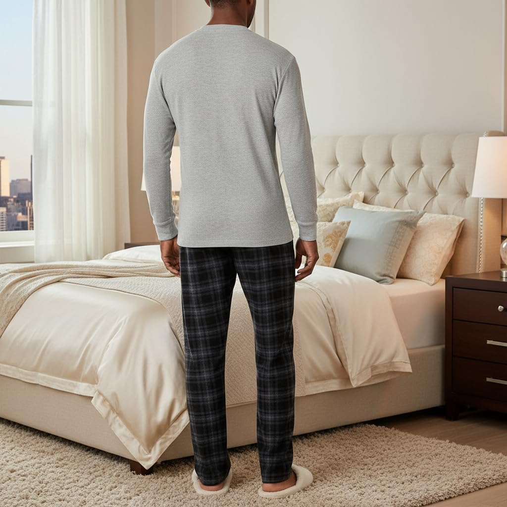 Beverly Hills Polo Club Men's Beverly Hills Polo Polar Fleece Set W/Ls Thermal Top WEBE CLOTHING